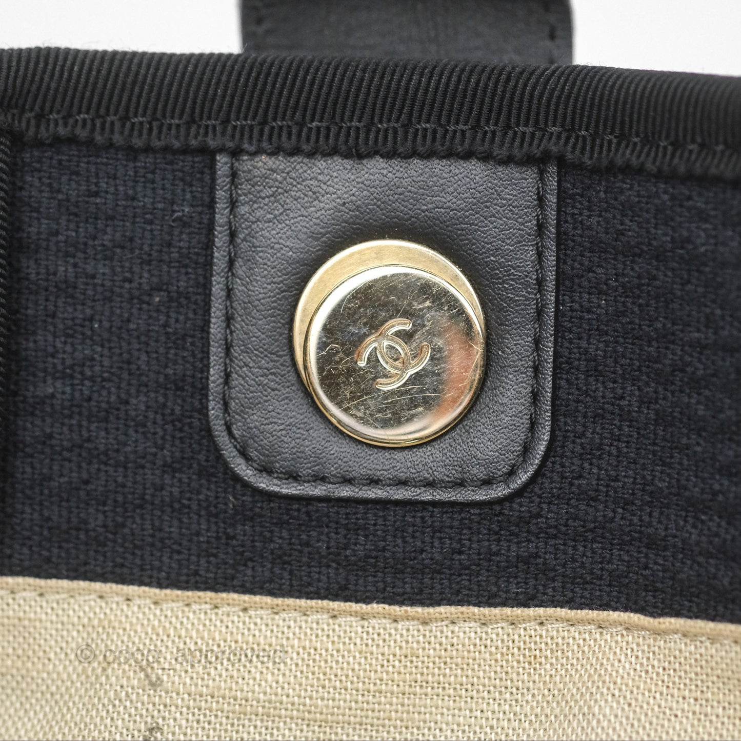 Chanel New Small Deauville Navy Canvas