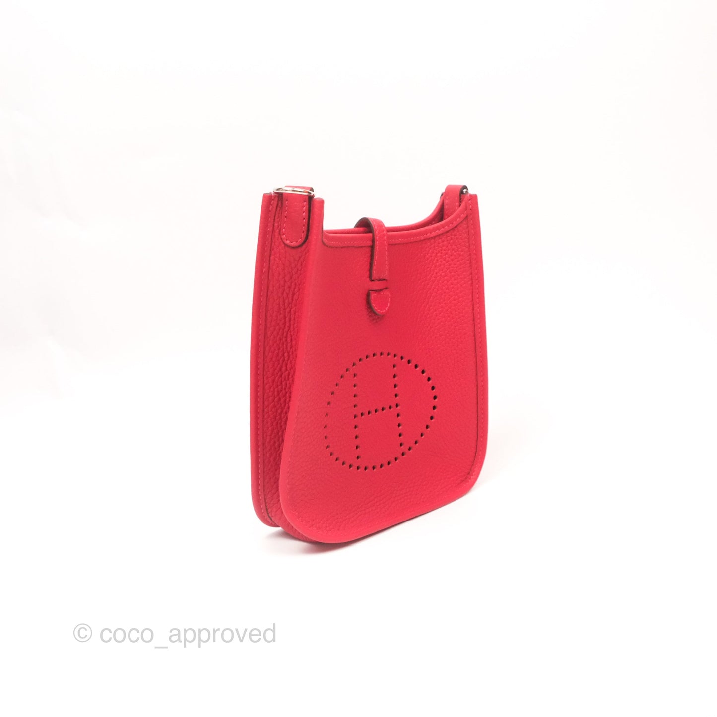 Hermès Mini Evelyne 16 Rouge Clemence Palladium Hardware