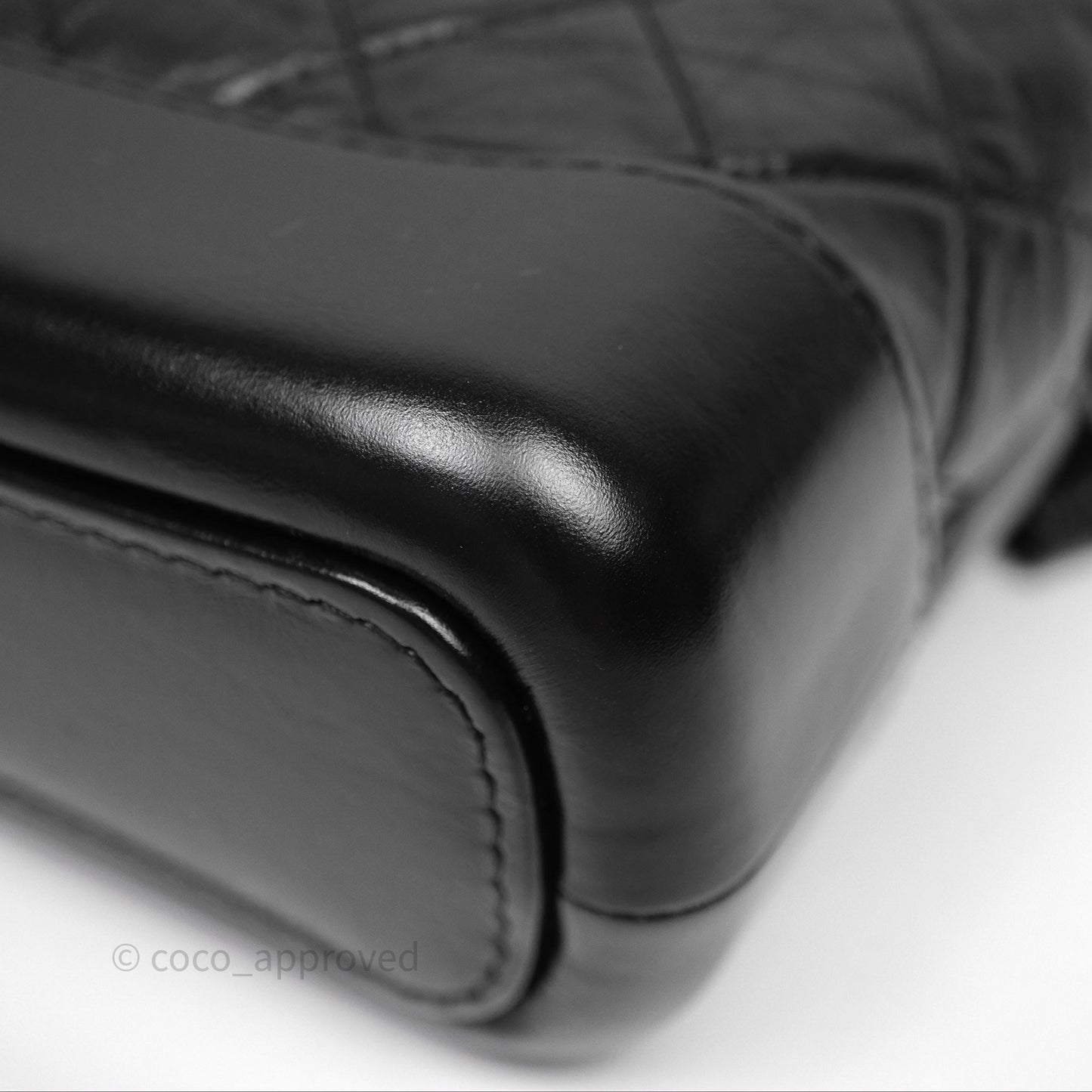 Chanel Small Gabrielle Hobo Quilted Black Aged Calfskin