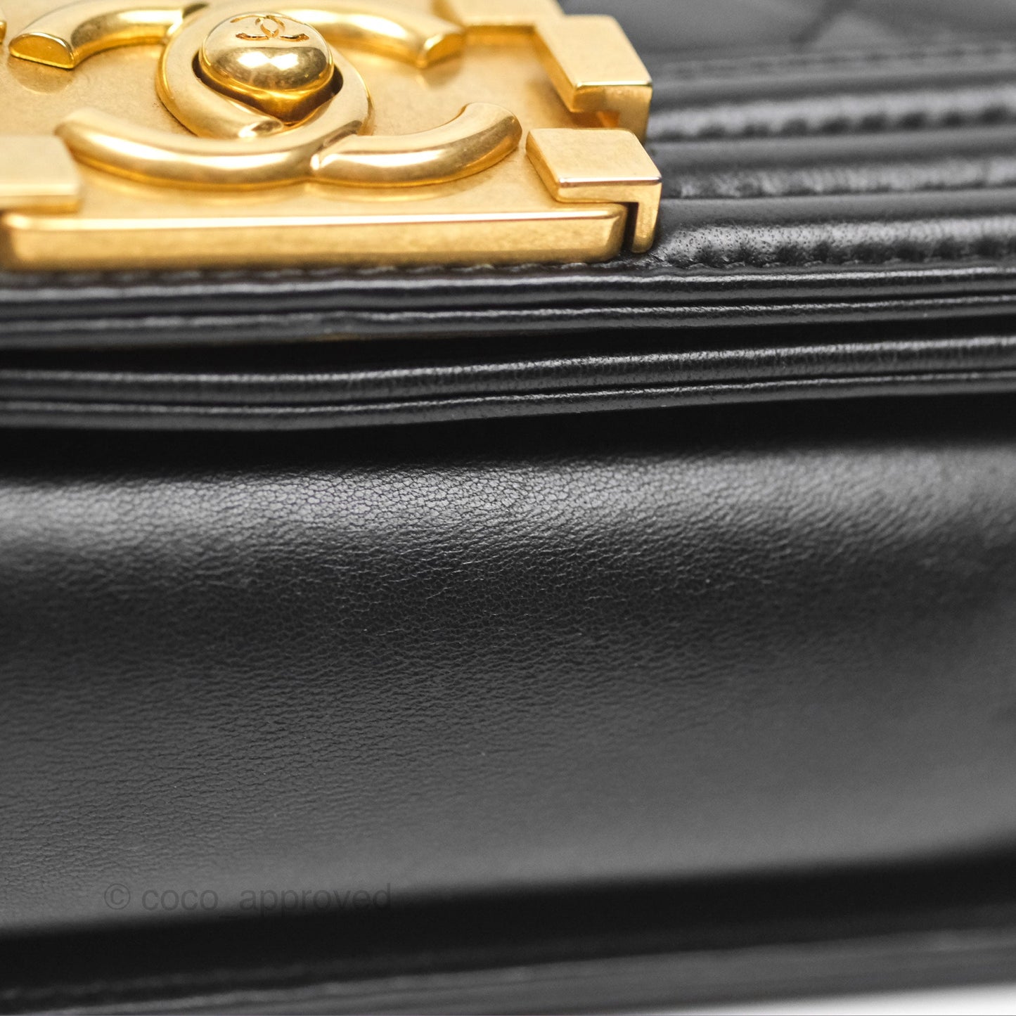 Chanel Small Boy Quilted Black Calfskin Gold Hardware