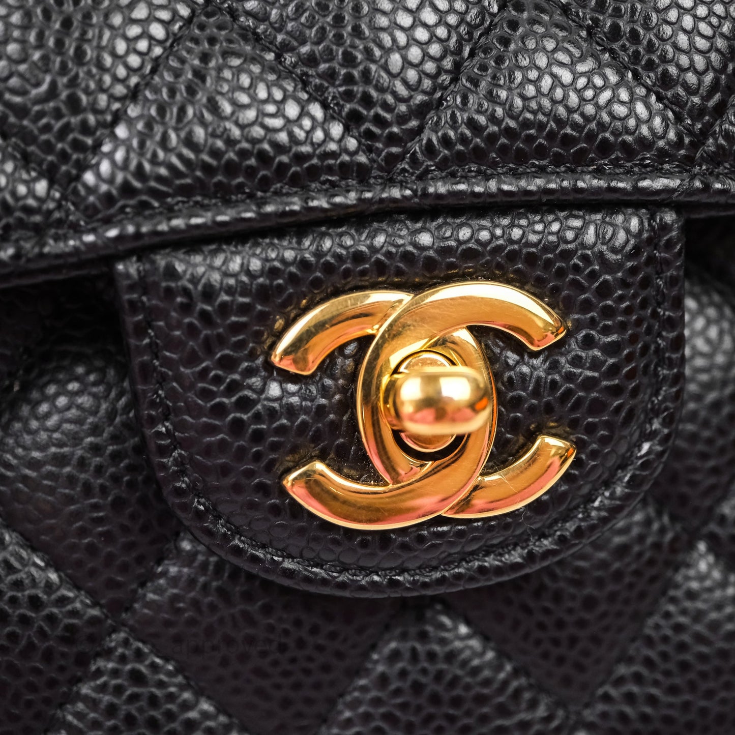 Chanel Small S/M Classic Flap Quilted Black Caviar Gold Hardware