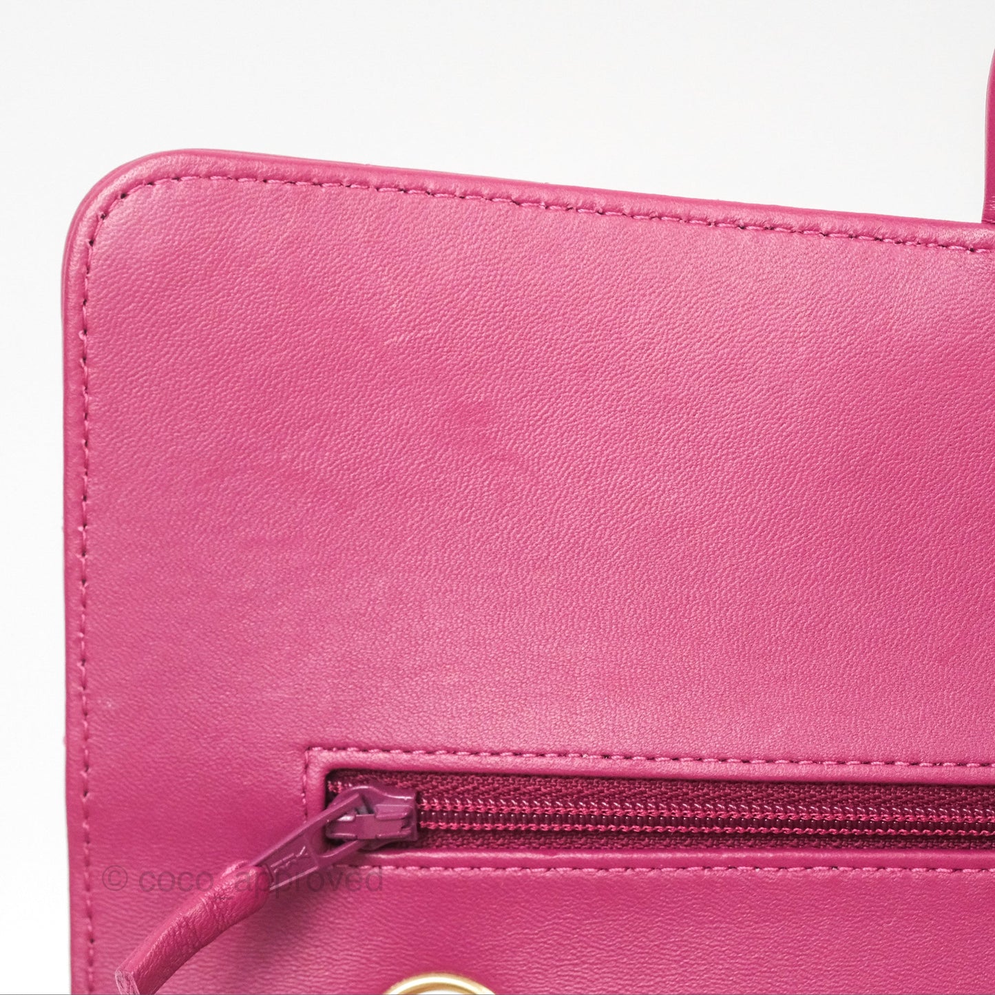 Chanel Medium Classic Flap Chevron Dark Plum Pink Lambskin Gold Hardware