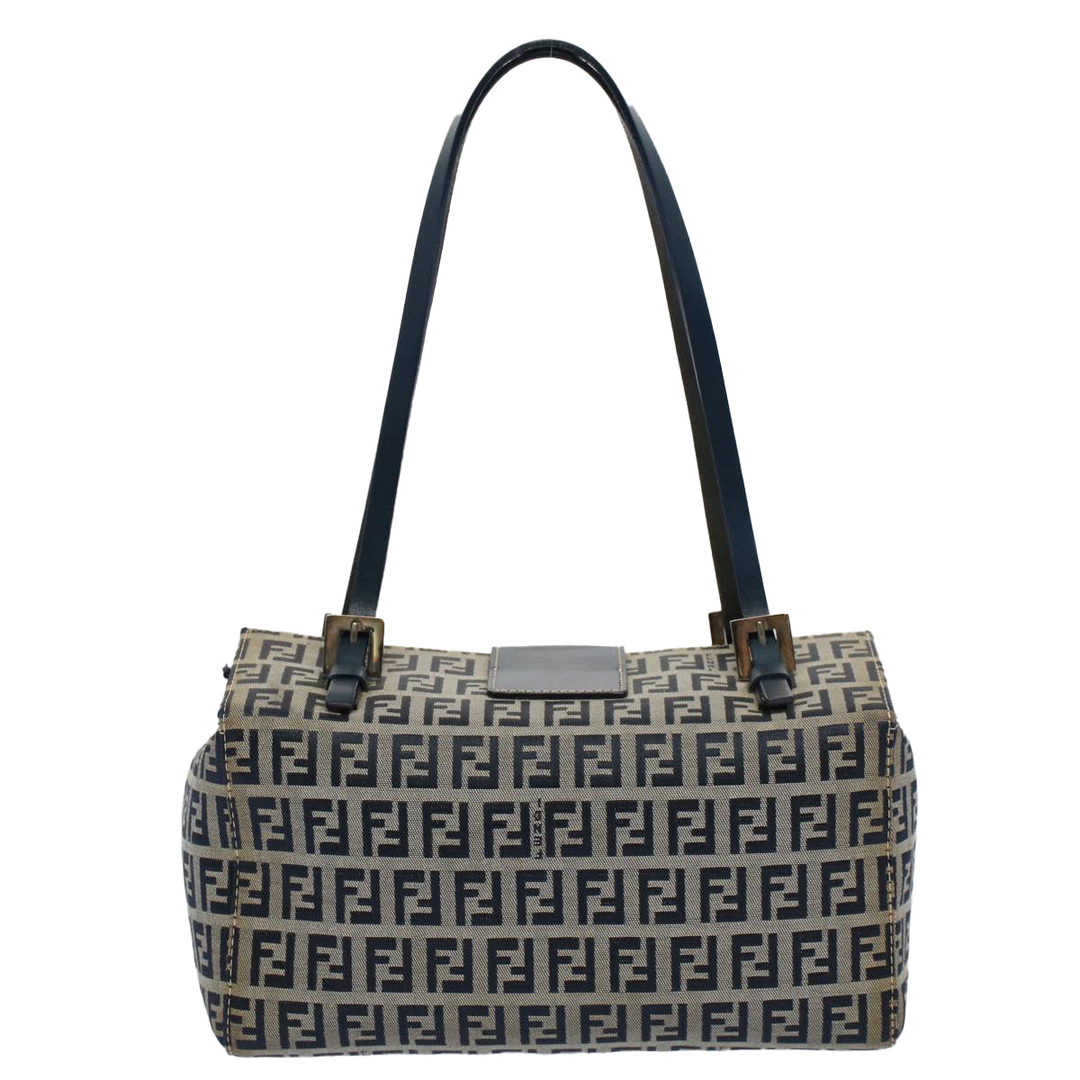Luxury FendiZucchino Canvas Hand Bag Navy56963