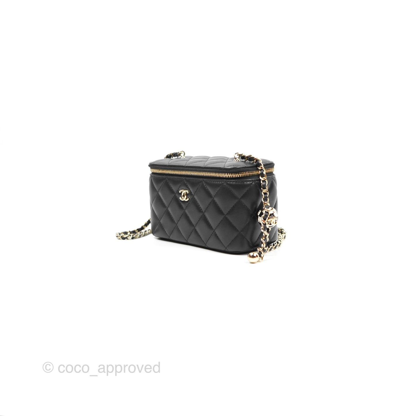 Chanel Ball Crush Vanity with Chain Black Lambskin Gold Hardware