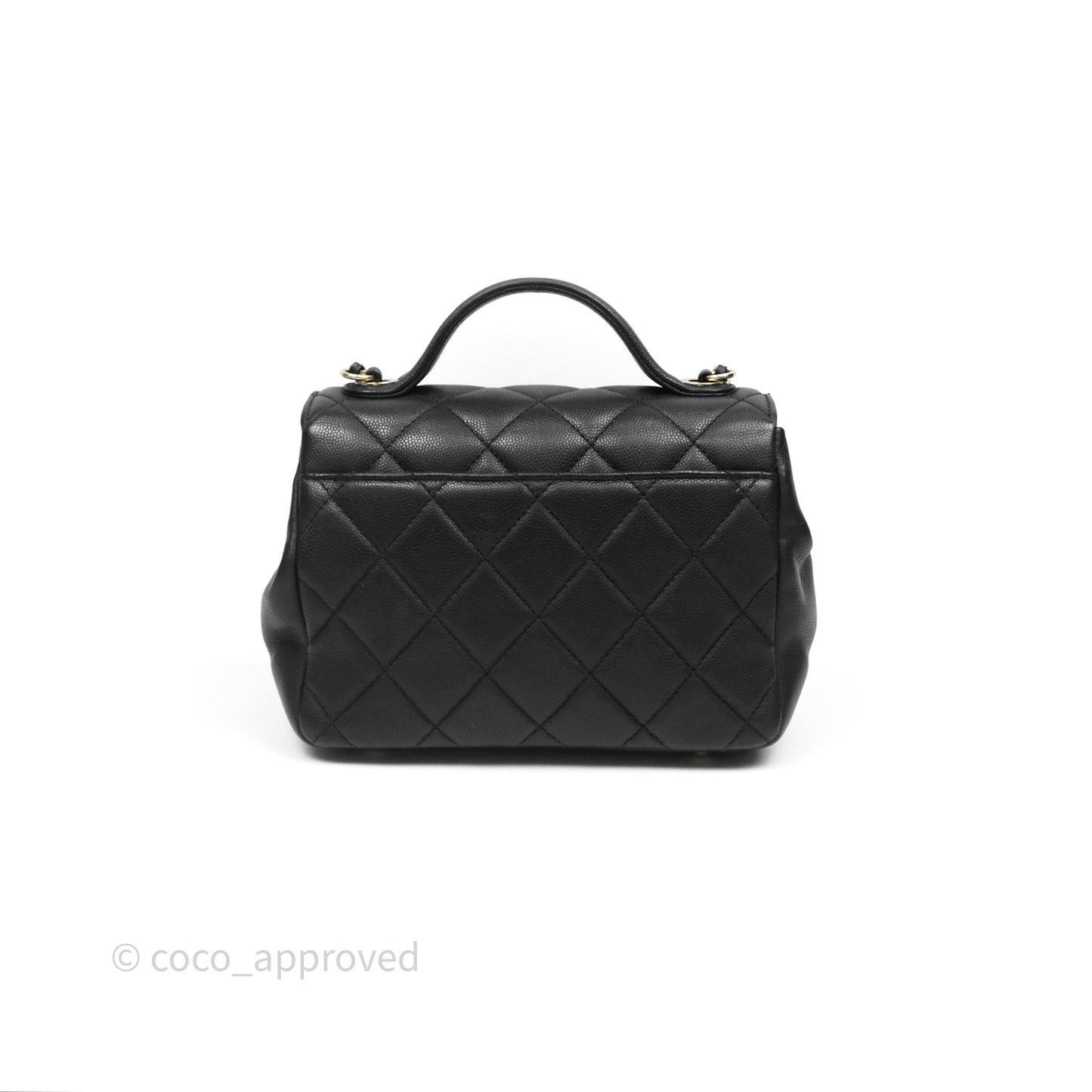 Chanel Quilted Small Business Affinity Flap Black Caviar Gold Hardware