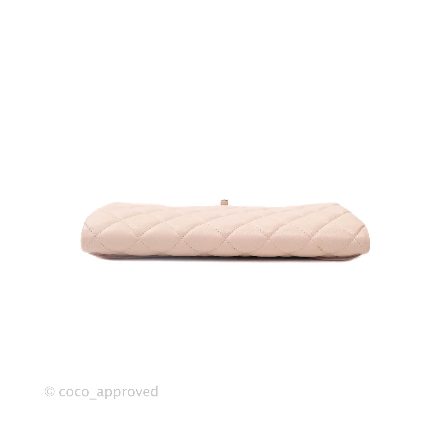 Chanel Quilted Clutch with Chain Sakura Pink Silver Hardware