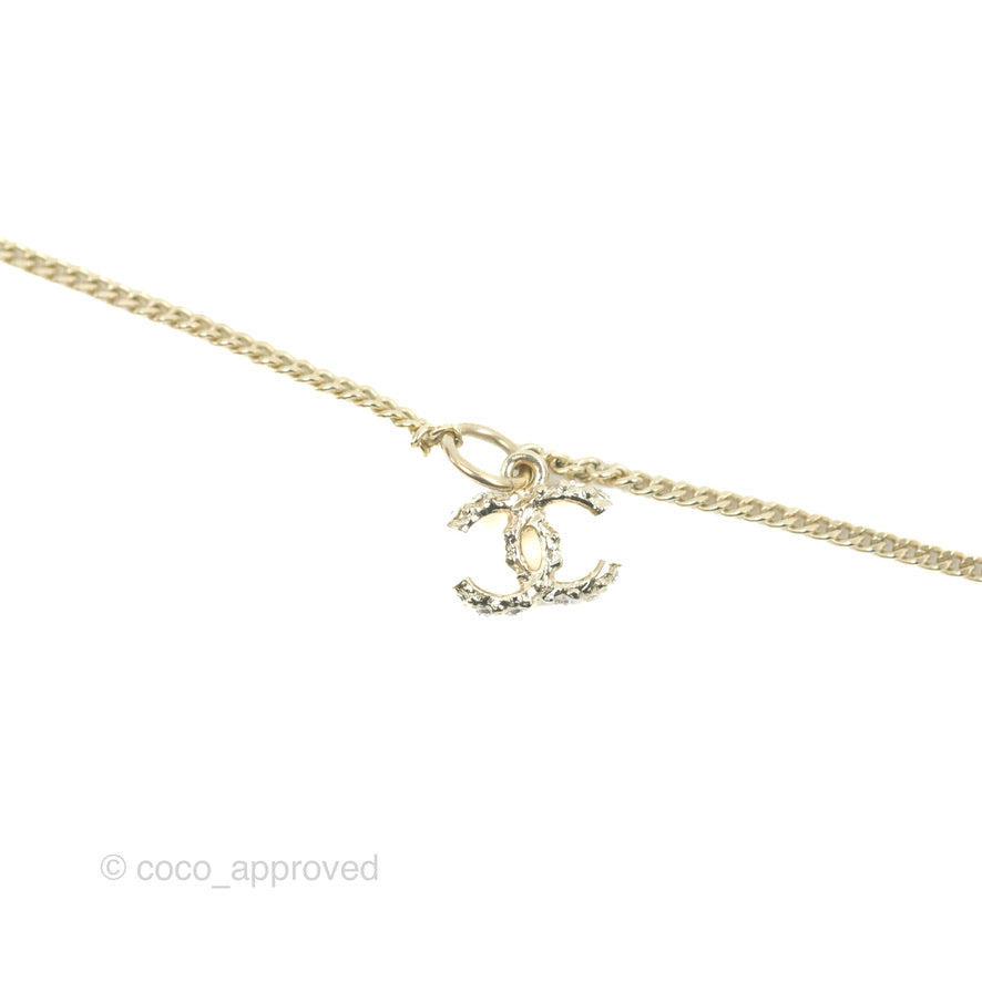 Chanel CC Necklace Gold Tone 16B