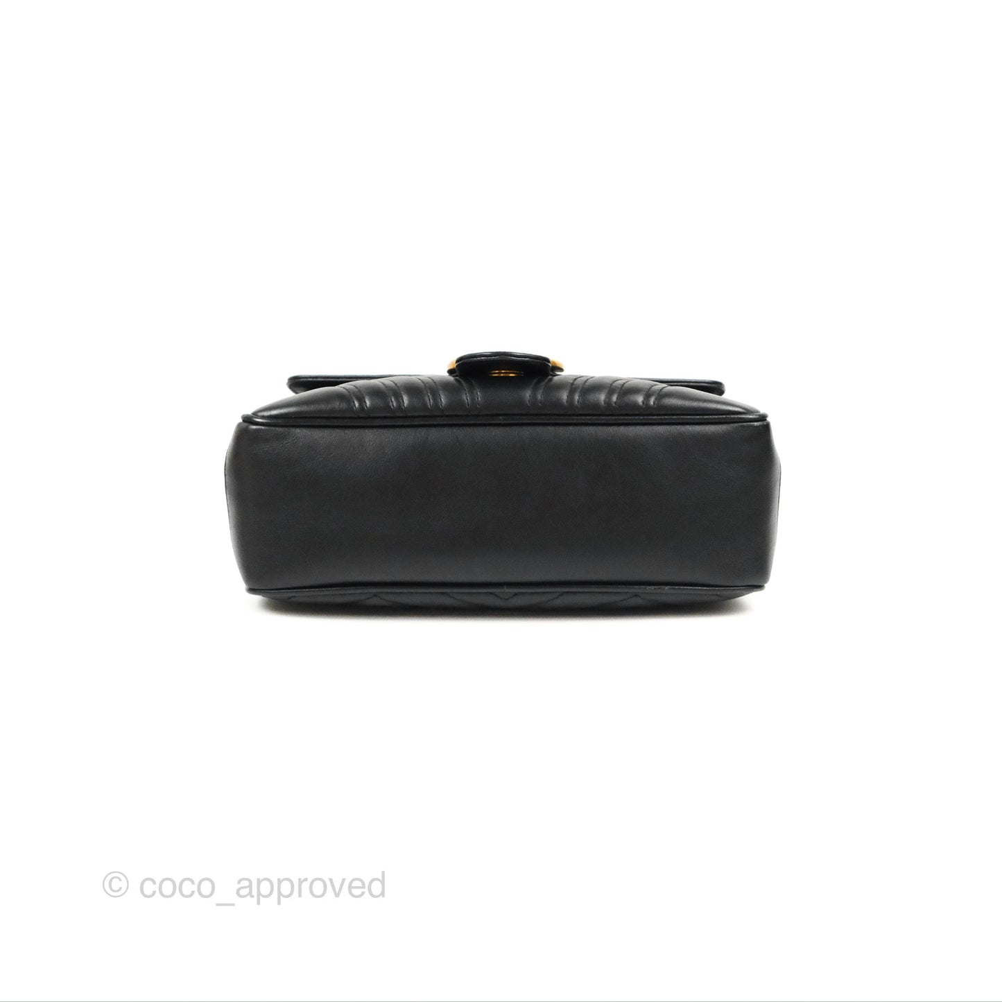 Gucci Small GG Marmont Shoulder Bag Matelasse with Sylvie Web Strap Black