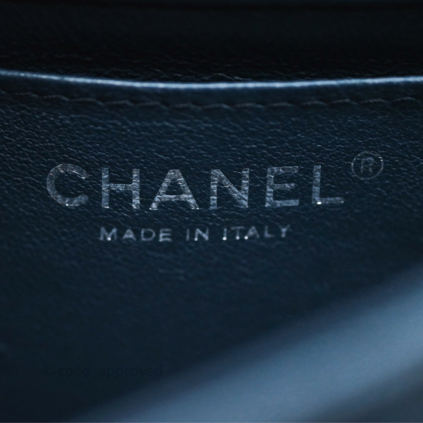 Chanel Quilted Mini Rectangular Navy Lambskin Silver Hardware