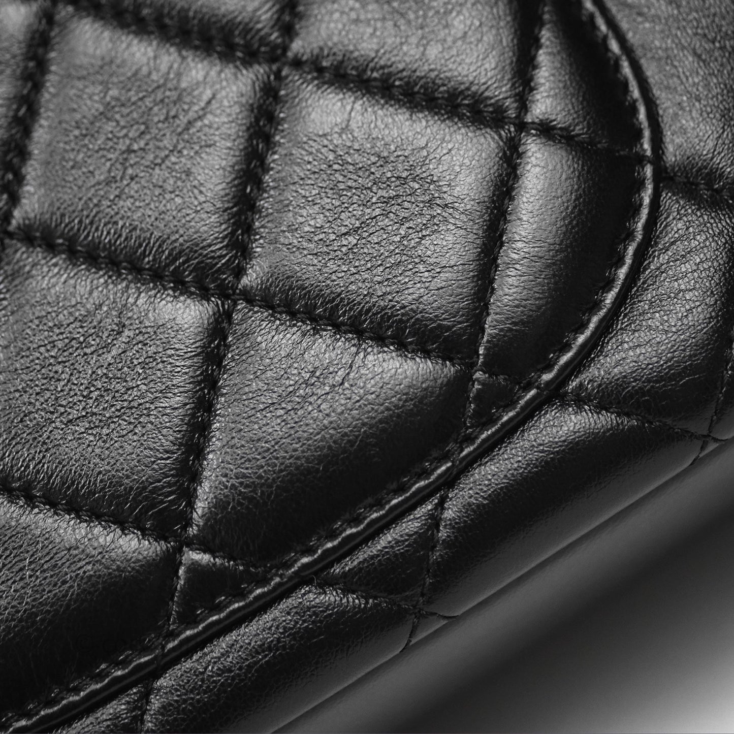 Chanel Quilted Flap Bag Black Lambskin Aged Gold Hardware 22P