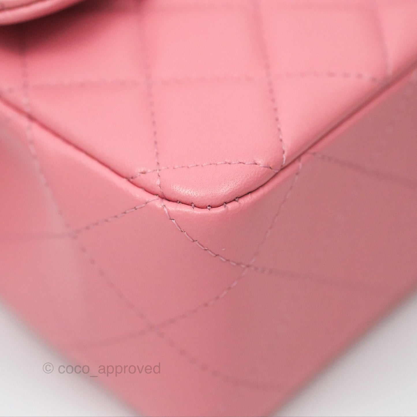 Chanel Quilted Mini Rectangular Pink Lambskin Gold Hardware