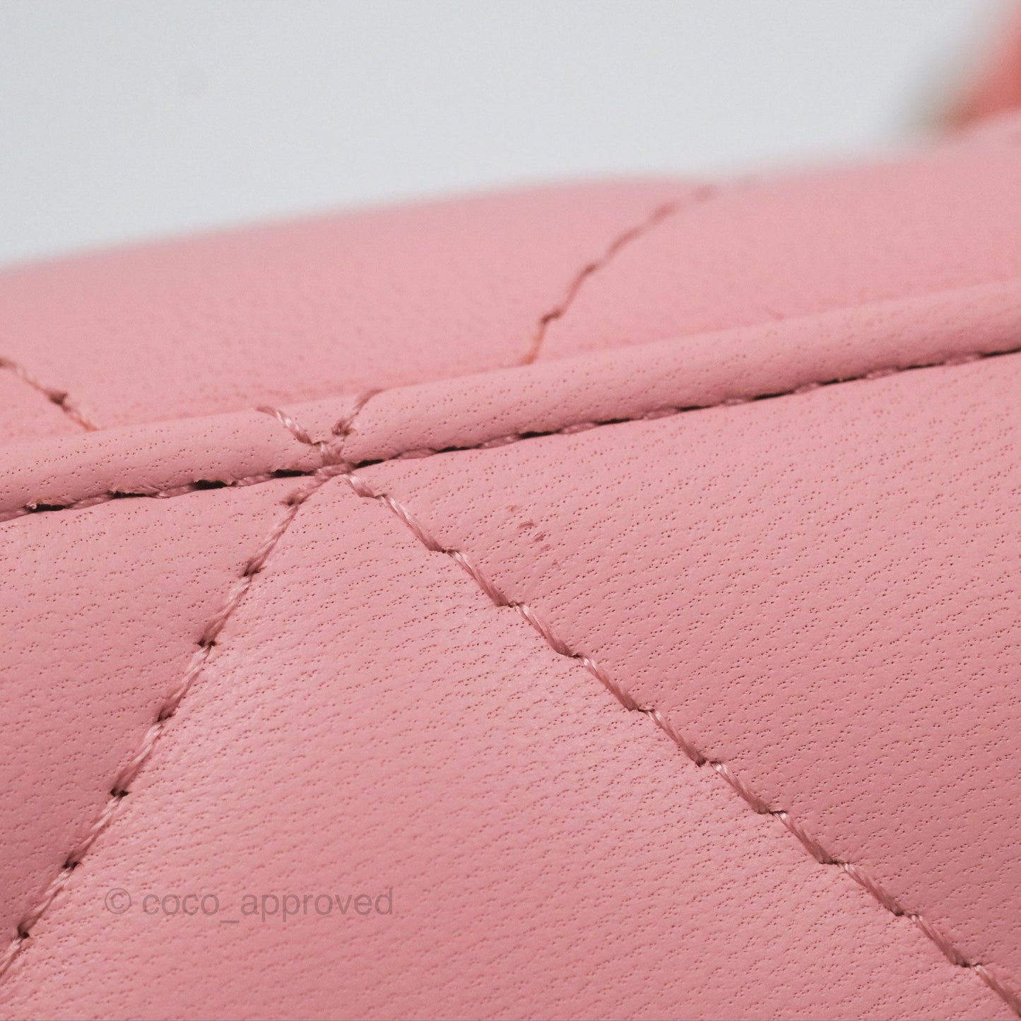 Chanel Resin Elegant Chain Vanity Case Pink Lambskin Gold Hardware