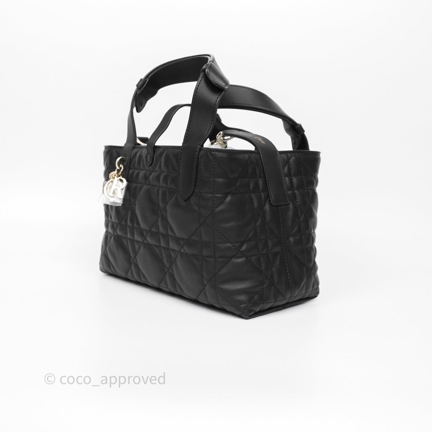 Dior Small Dior Toujours Bag Black Macrocannage Calfskin