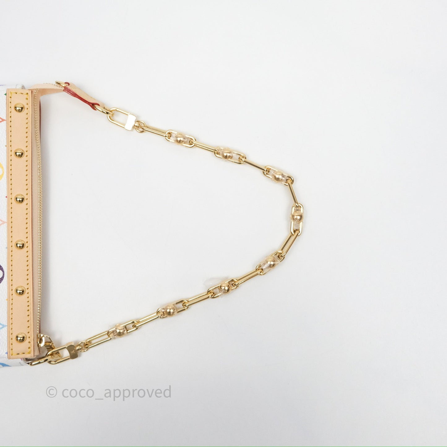 Louis Vuitton x Takashi Murakami Pochette Accessoires Multicolore Blanc Monogram Canvas