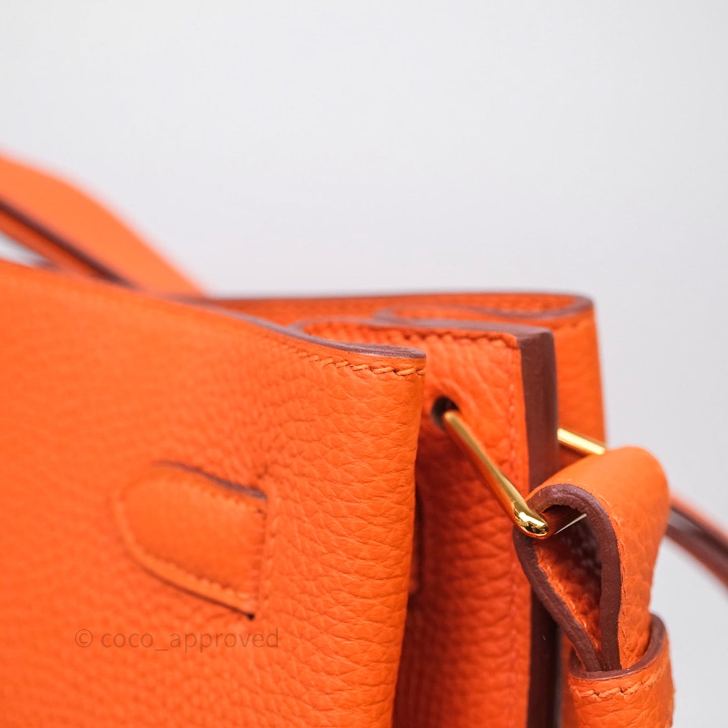 Hermes Kelly So Orange Togo Gold Hardware