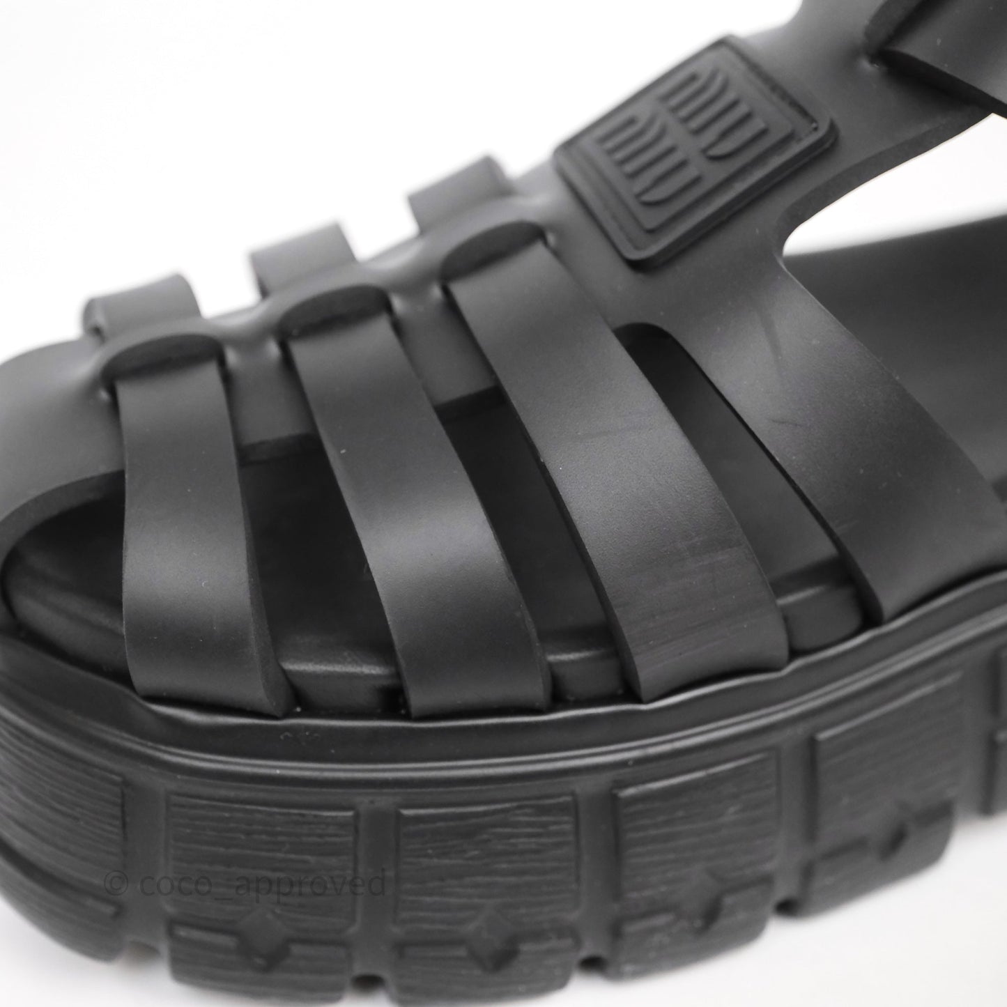 Miu Miu Soft Cage Flatform Sandal Black Size 36