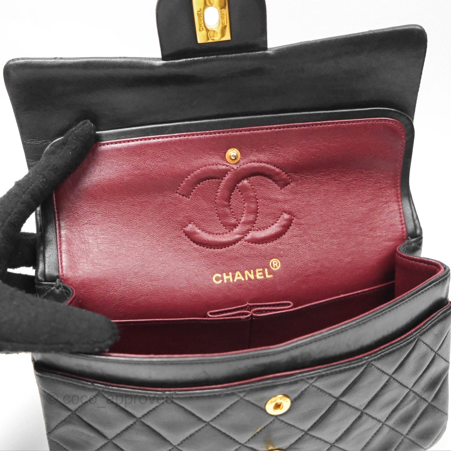 Chanel Classic Vintage Small Flap Black Lambskin 24K Gold Hardware