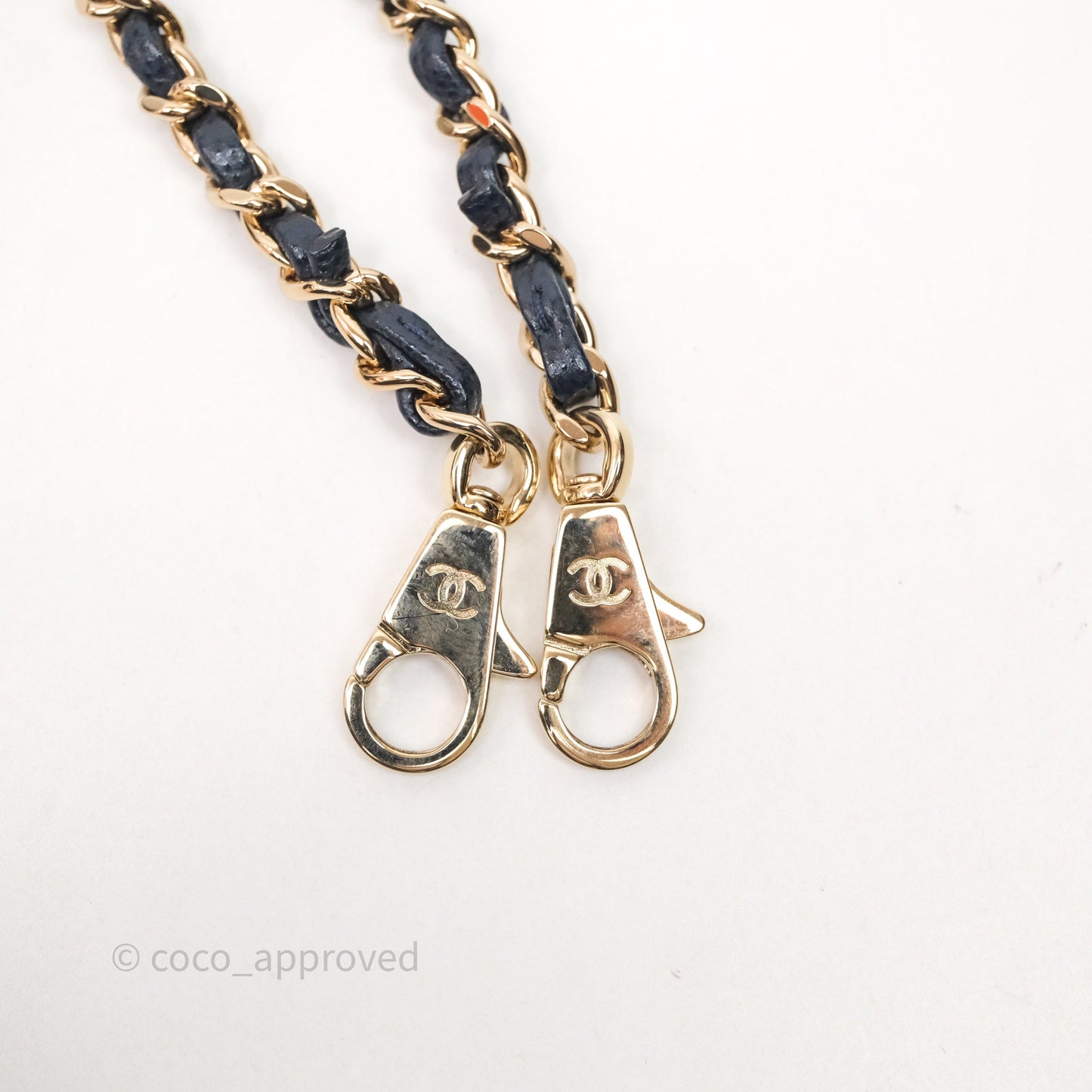 Chanel Mini Coco Handle Quilted Navy Caviar Gold Hardware Lizard Embossed Handle