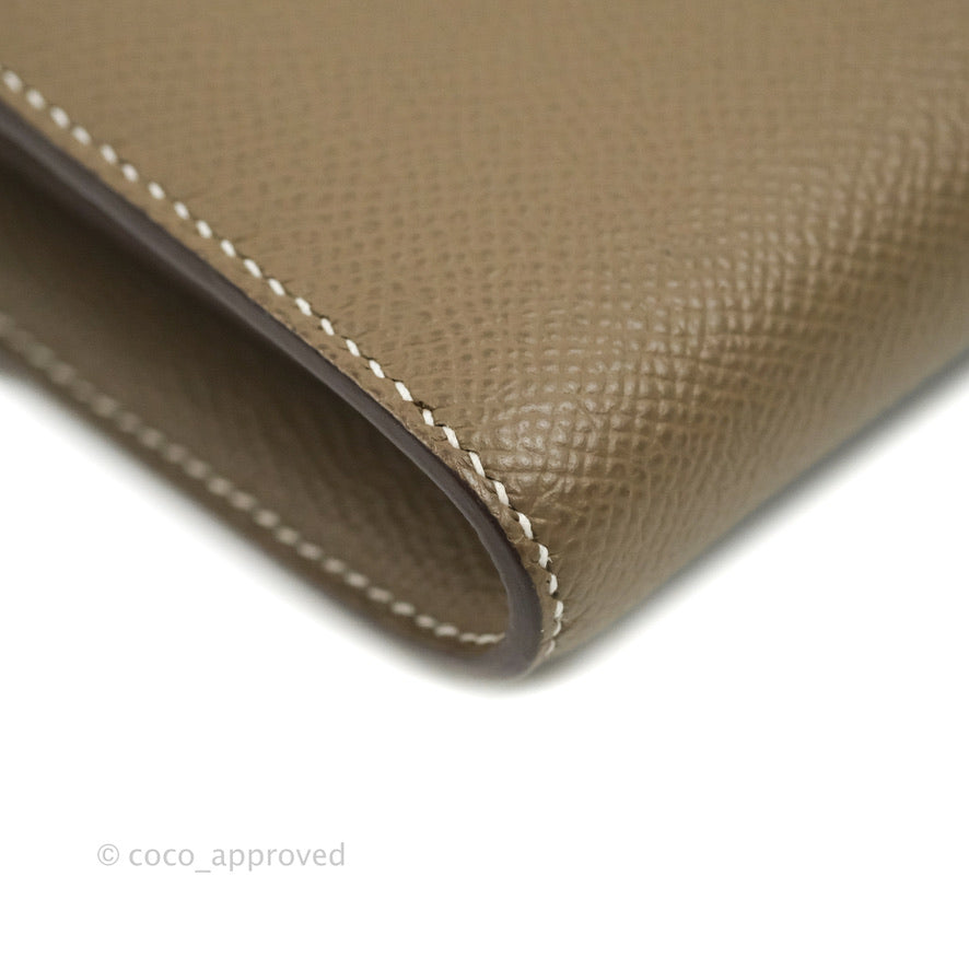 Hermès Constance Long To Go Wallet Etoupe Epsom Gold Hardware
