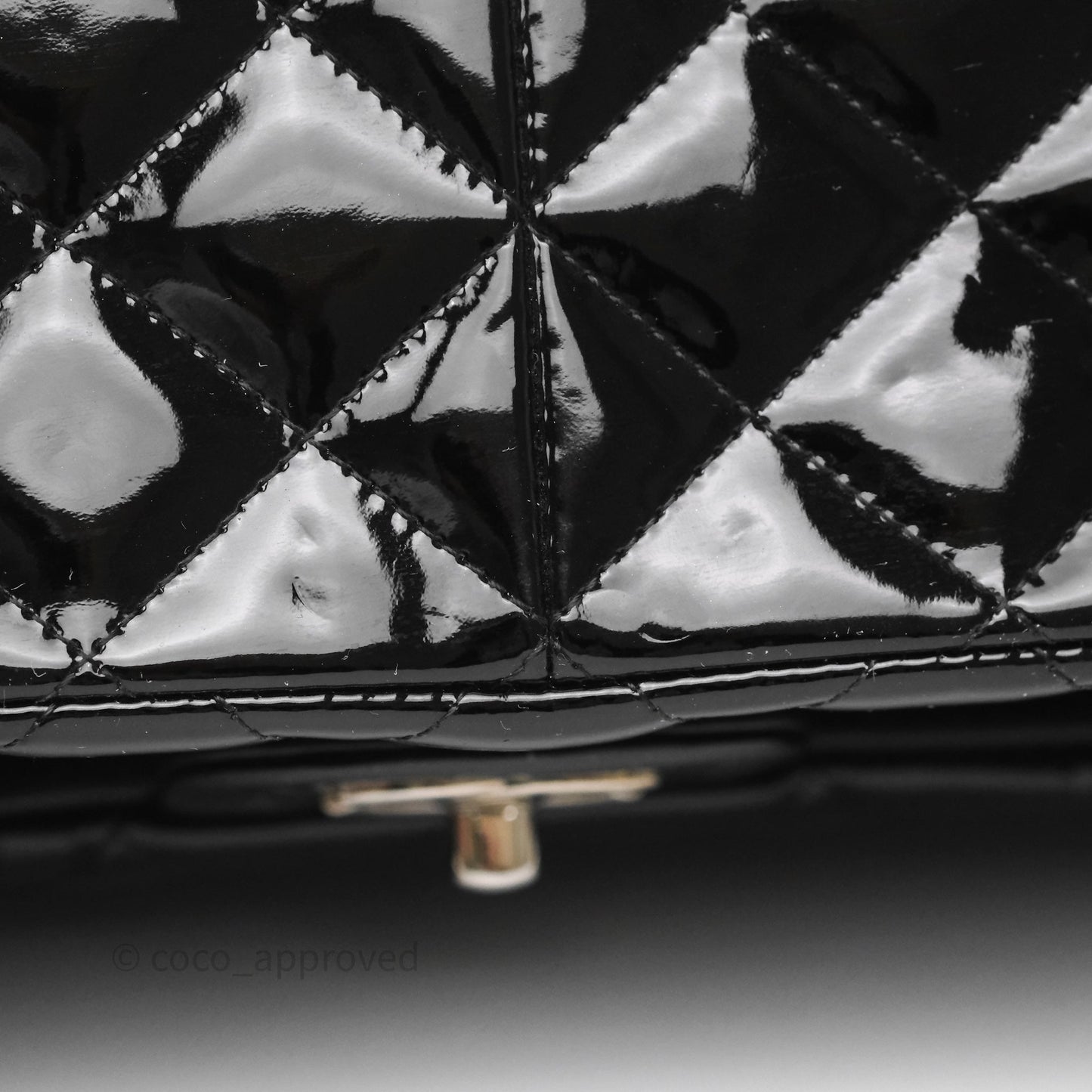 Chanel Jumbo Double Flap Black Patent Silver Hardware⁣⁣