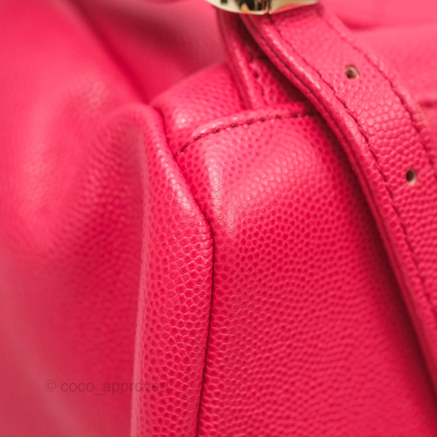 Chanel Quilted Business Affinity Backpack Dark Pink Caviar Gold Hardware
