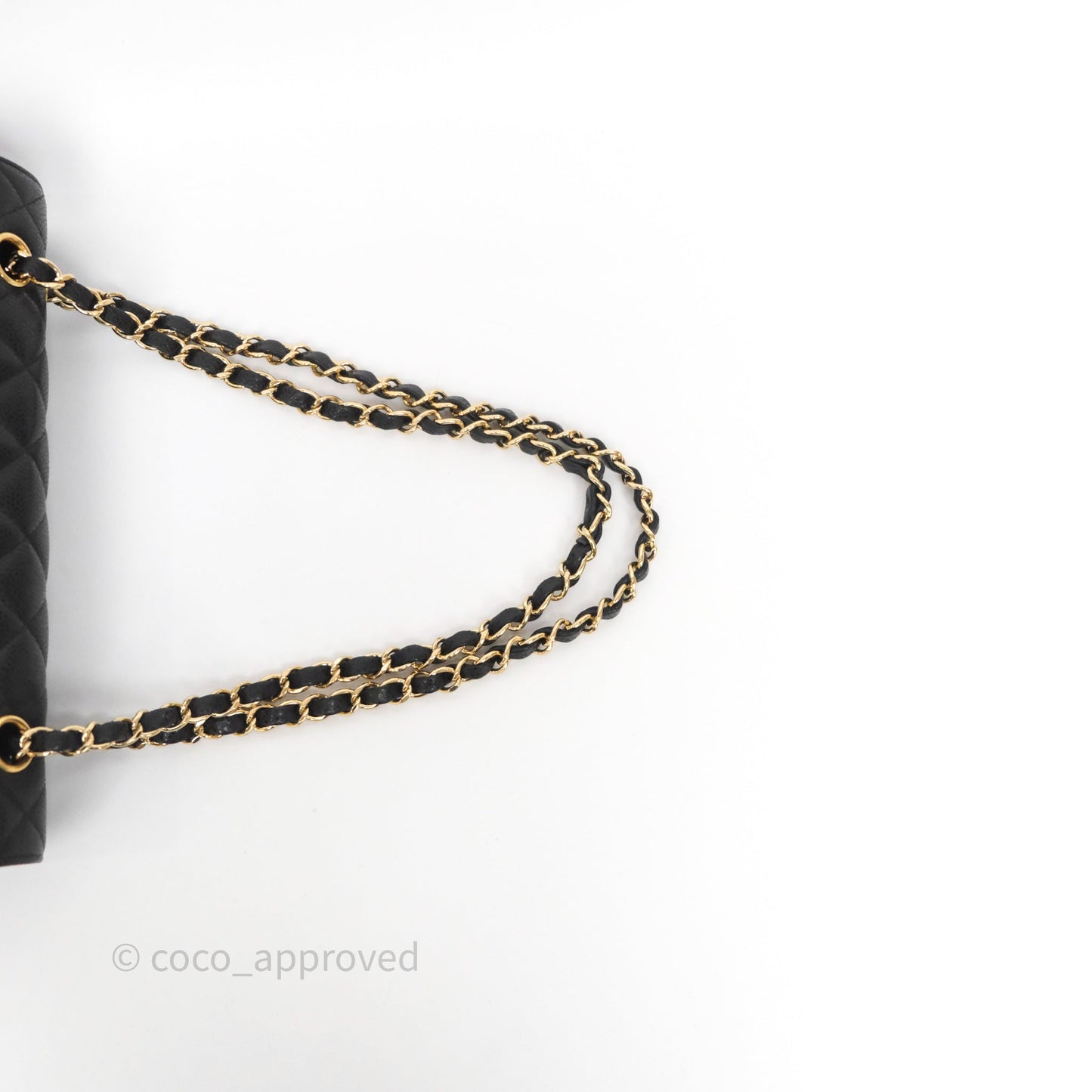 Chanel Classic M/L Medium Flap Quilted Black Caviar Gold Hardware