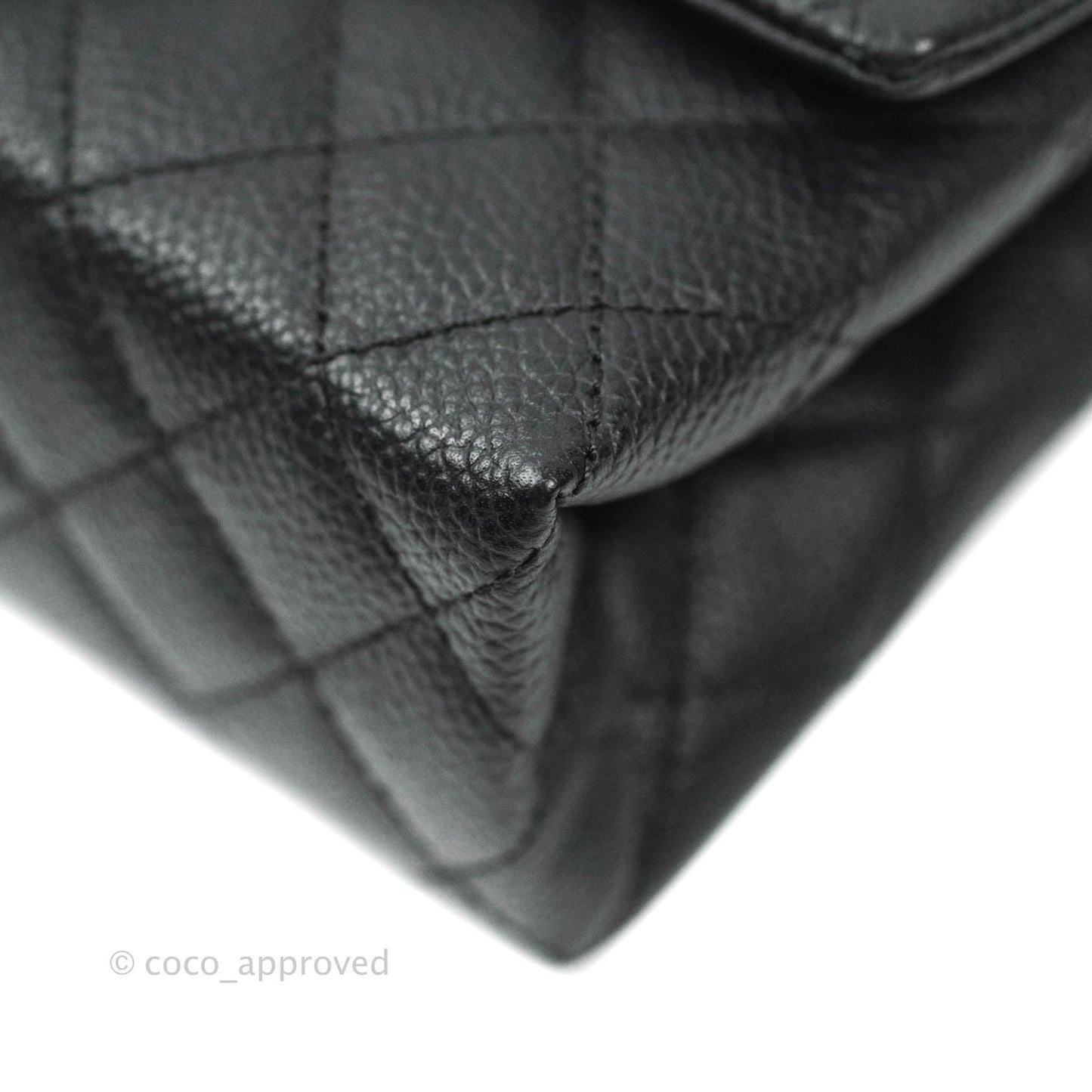 Chanel Reissue Quilted Caviar Belt Bag Black Silver Hardware