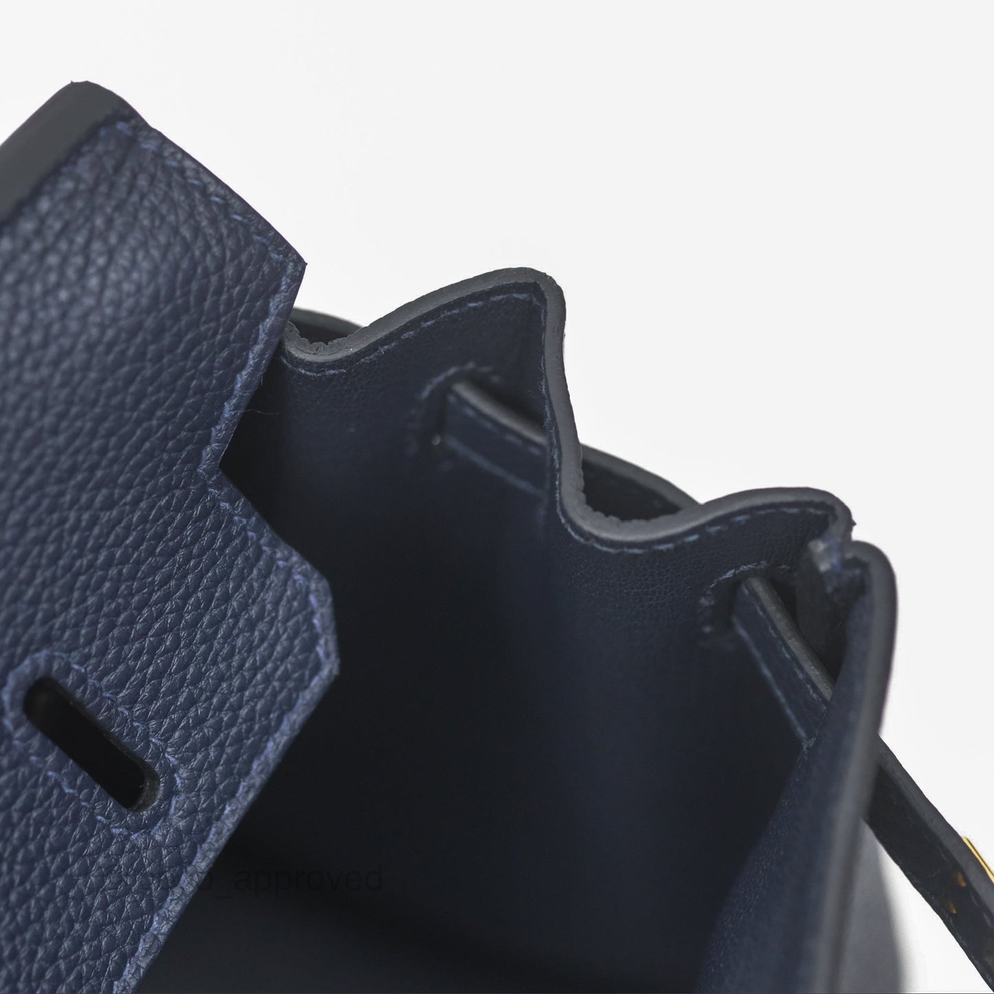 Hermès Birkin 25 Retourne Bleu Nuit 2Z Togo Gold Hardware