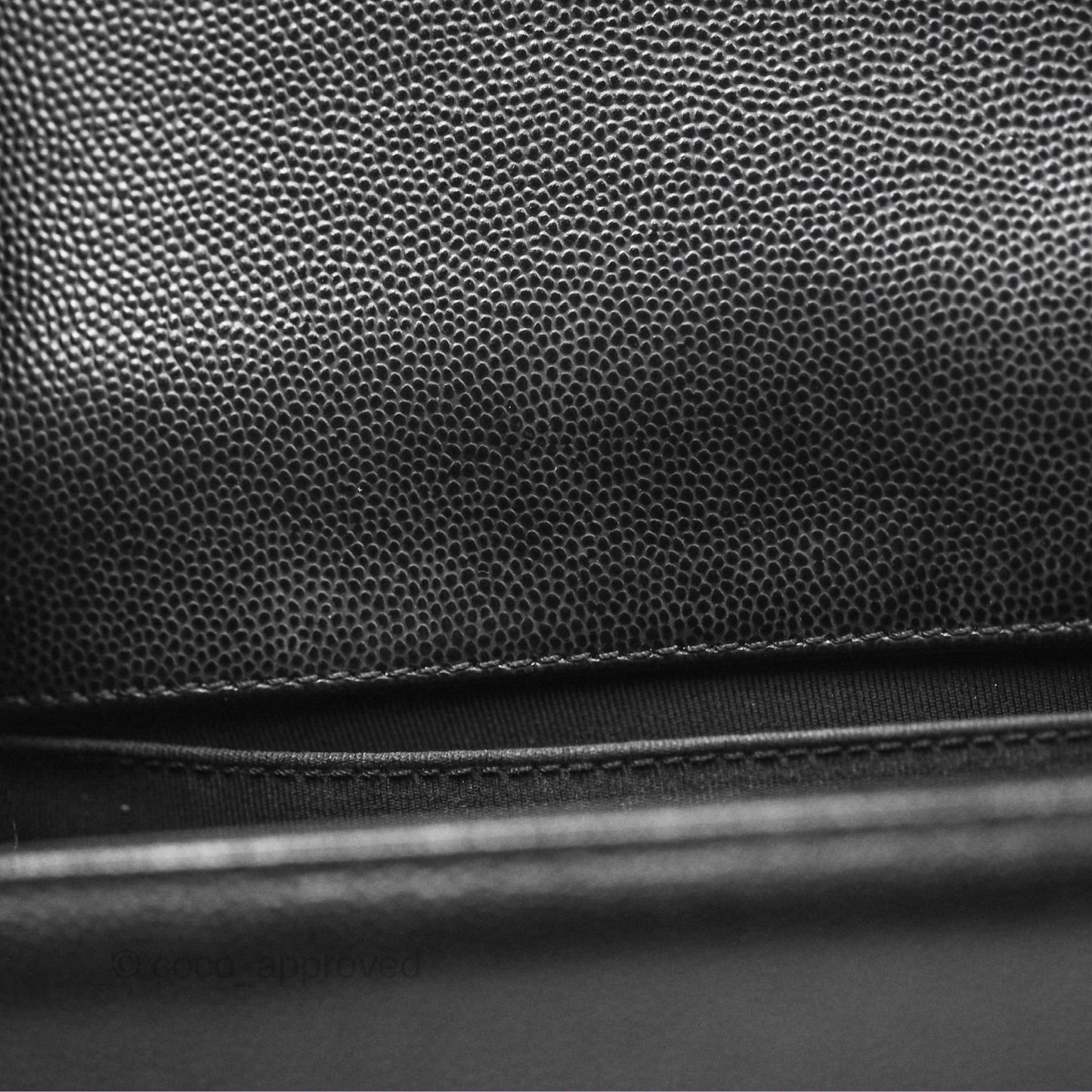 Chanel Medium Boy Quilted Black Caviar Ruthenium Hardware