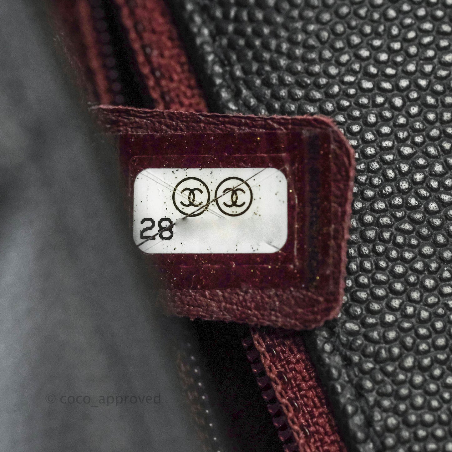Chanel Mini (Small) Coco Handle Chevron Black Caviar Gun Metal Hardware