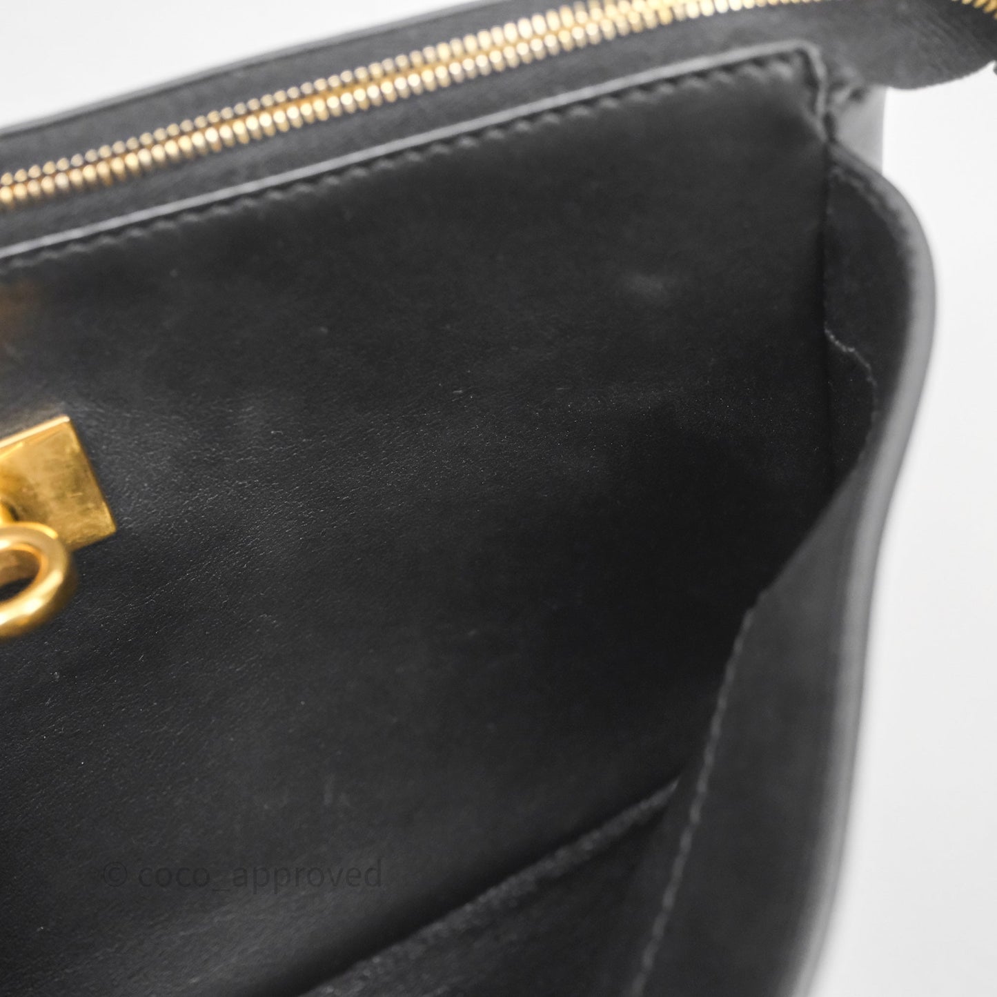 Balenciaga Rodeo Sling Pochette Leather Shoulder Bag Black Calfskin