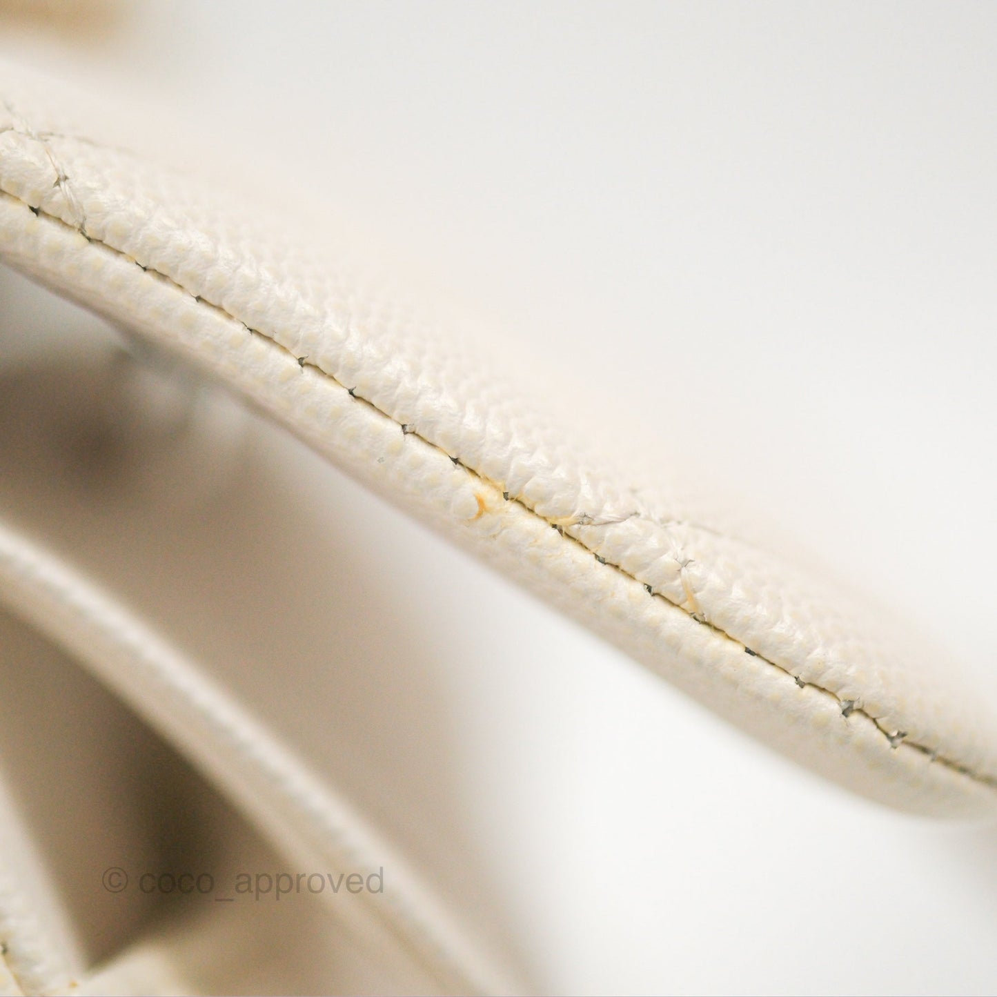 Chanel Small Classic Quilted Flap White Caviar Gold Hardware