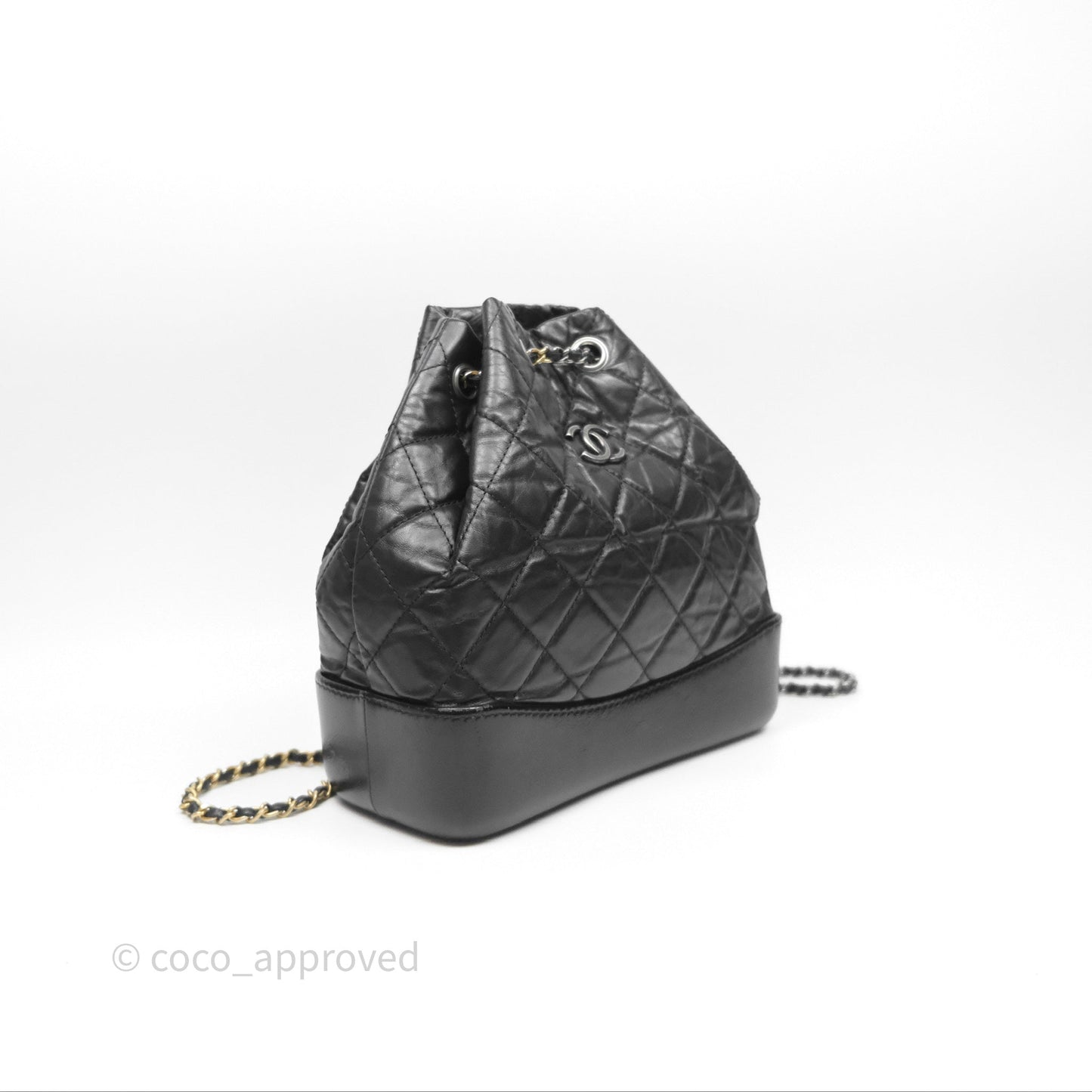 Chanel Small Gabrielle Backpack Black Aged Calfskin