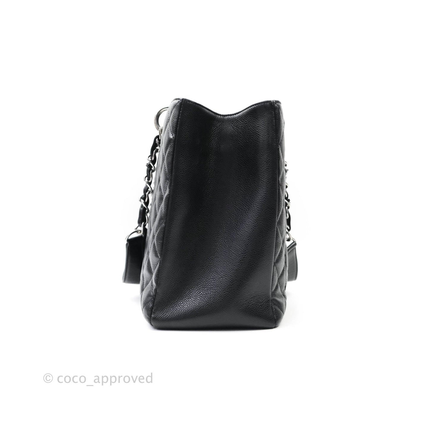 Chanel GST XL Black Caviar Silver Hardware