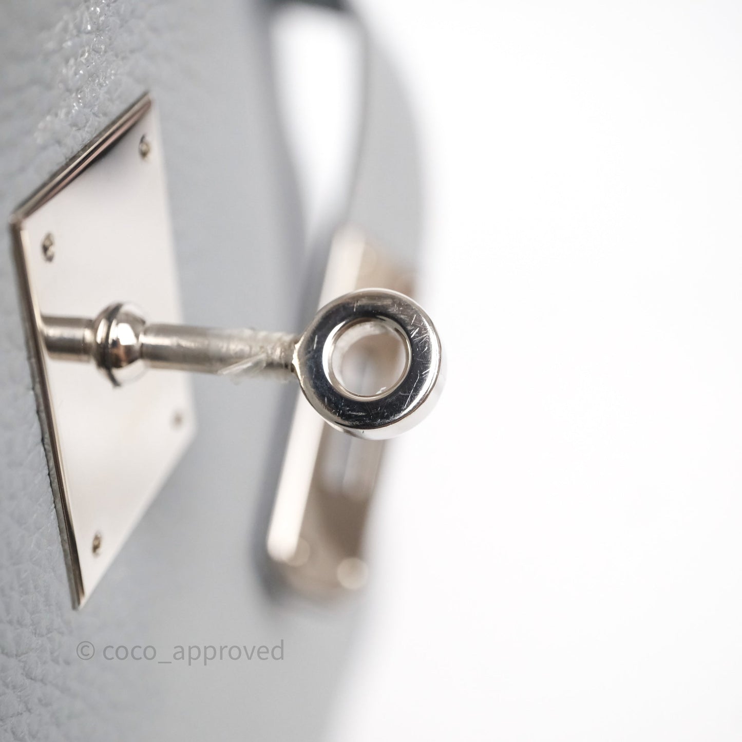 Hermès Kelly 32 Retourne Bleu Glacier 8U Togo Palladium Hardware