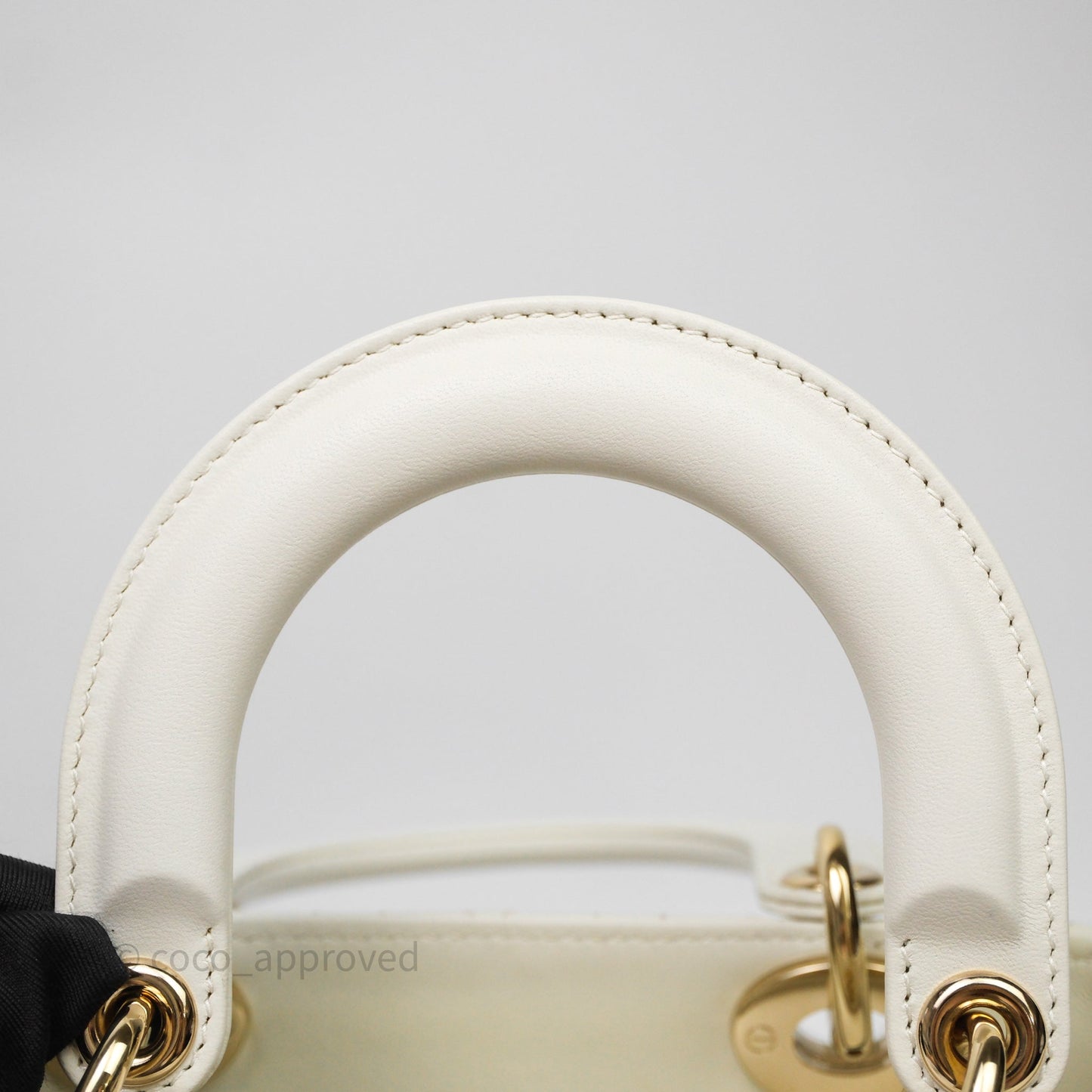 Christian Dior Small My ABCDior Lady Dior Bag White Cannage Lambskin Gold Hardware