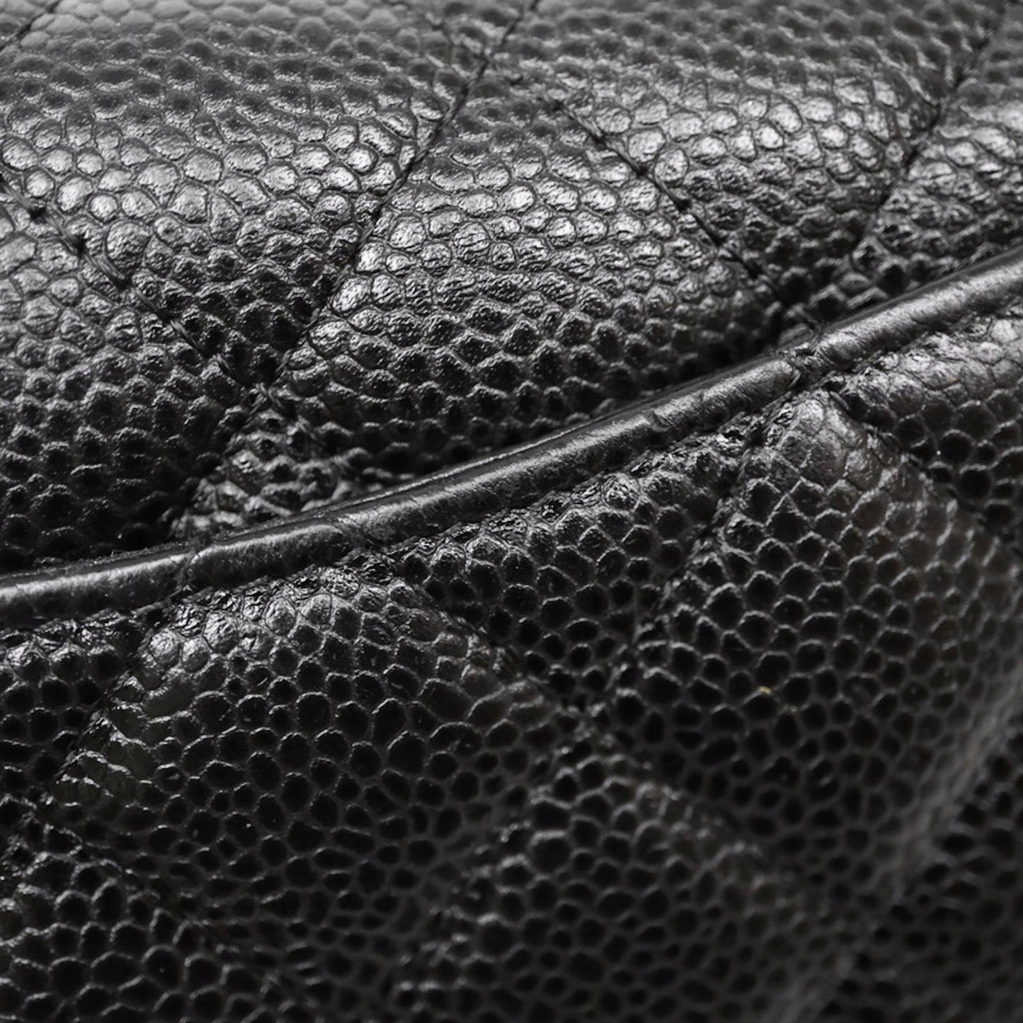 Chanel Classic Quilted Long Wallet Black Caviar Gold Hardware