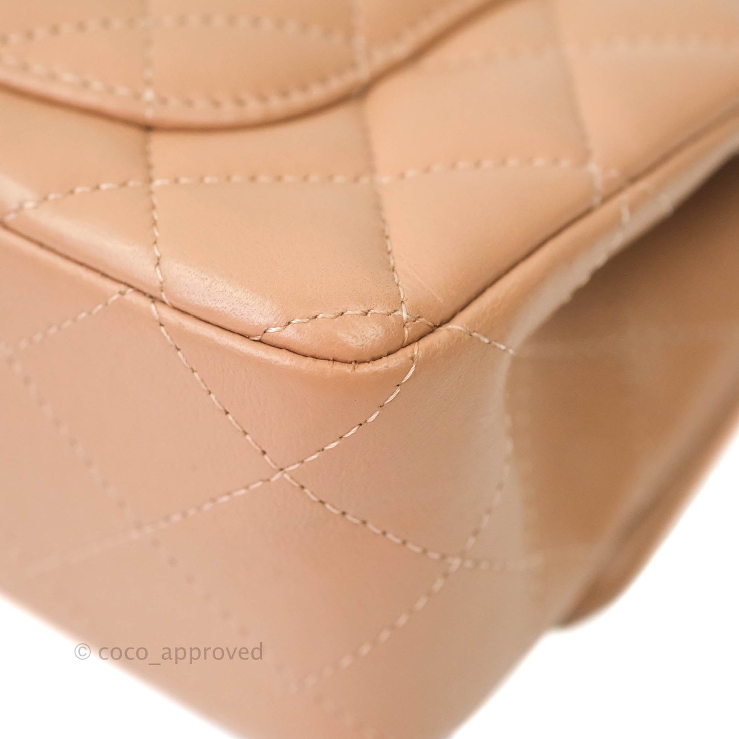Chanel Classic Quilted Mini Rectangular Flap Dark Beige Lambskin Silver Hardware