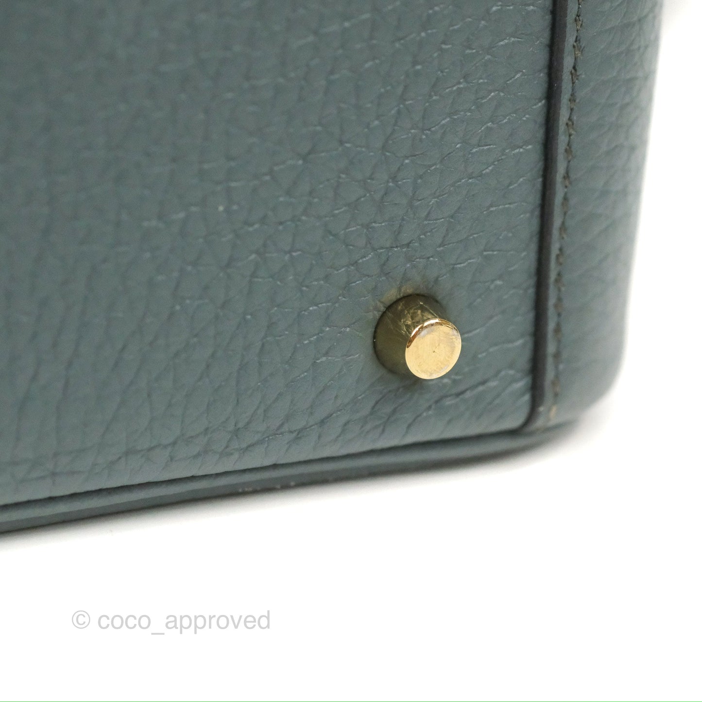 Hermès Mini Lindy 20 Bleu Orage Clemence Gold Hardware