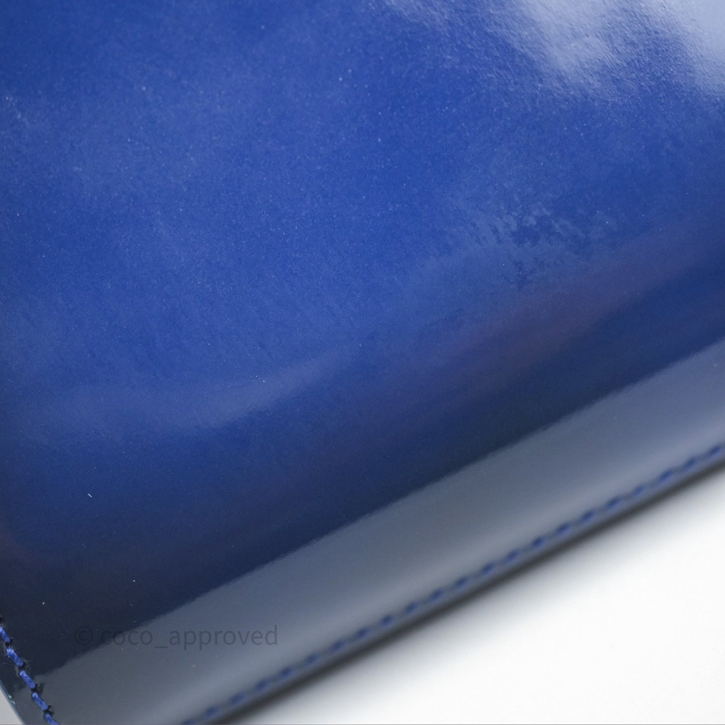 Saint Laurent Large Belle De Jour Clutch Blue Patent
