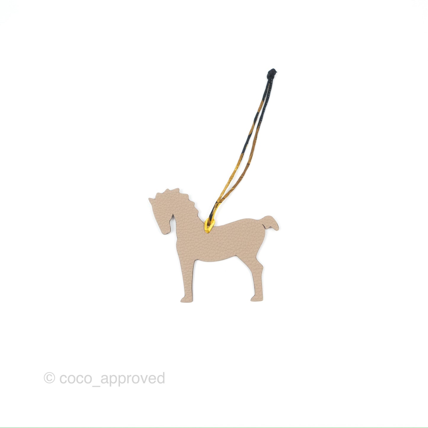 Hermès Petit H Horse Charm with Silk Twill Cord