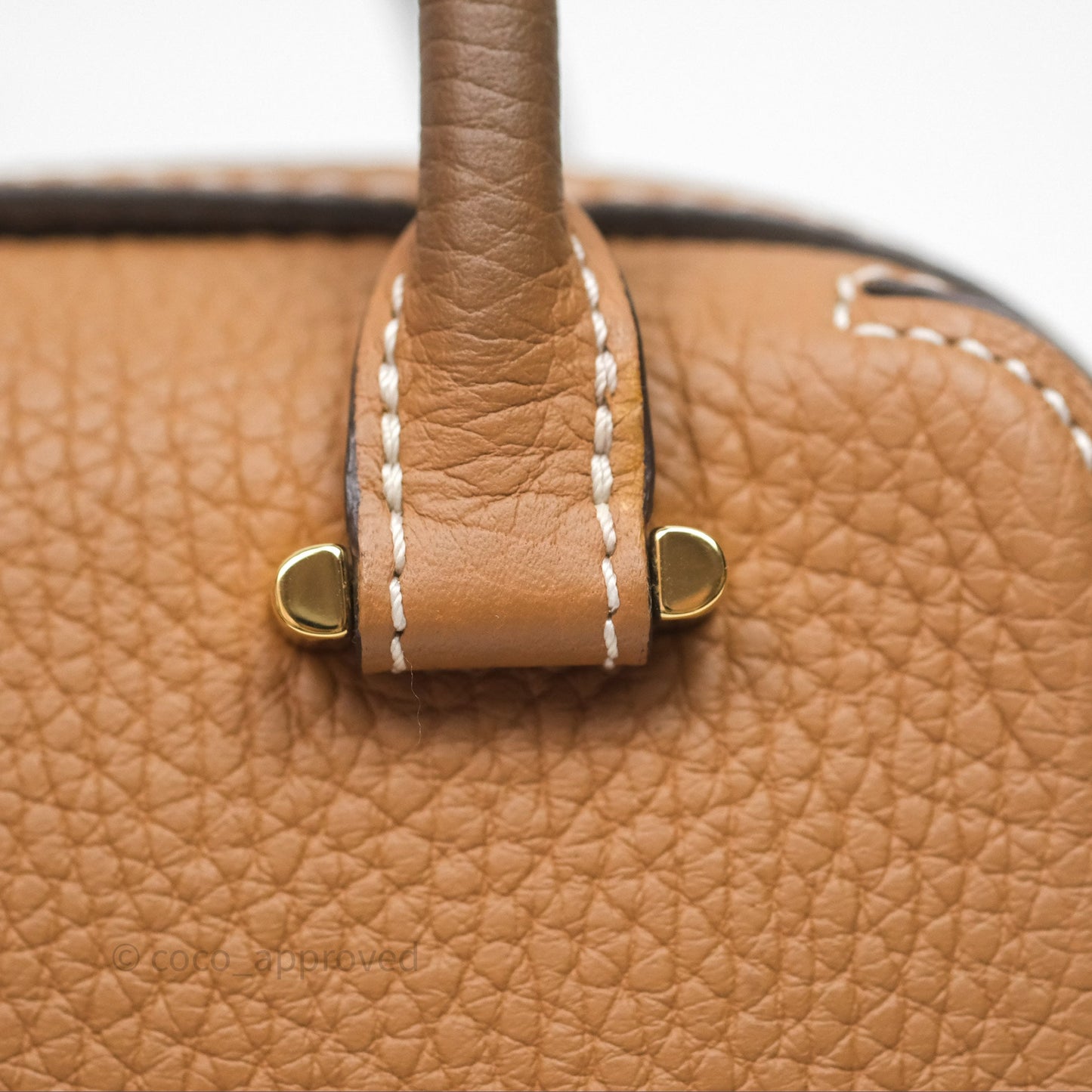 Delvaux Cool Box Nano Taurillon Soft Grained Calfskin Vegetal Ivory Gold Hardware