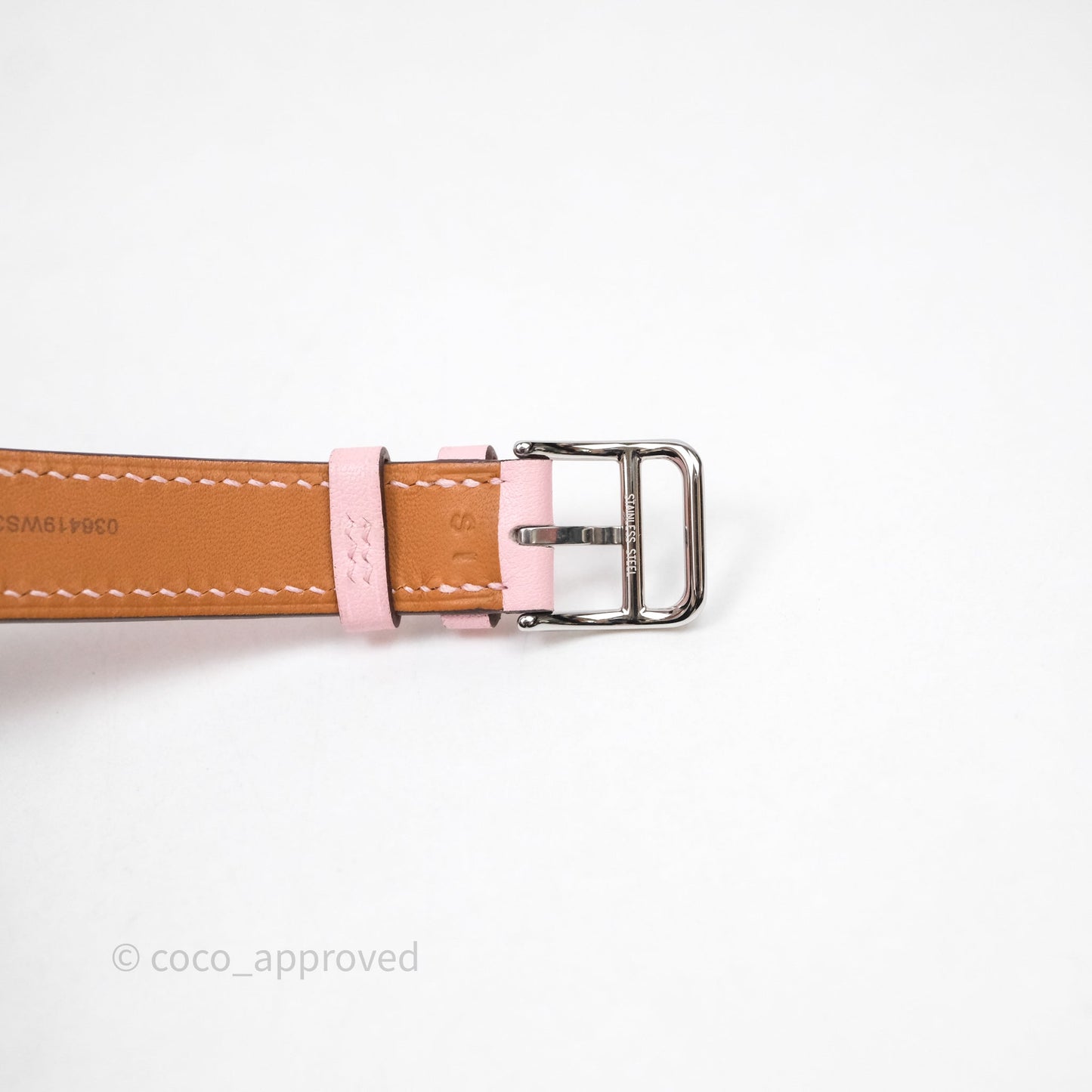Hermès Heure H Watch Diamond Rose Sakura Swift Palladium Hardware