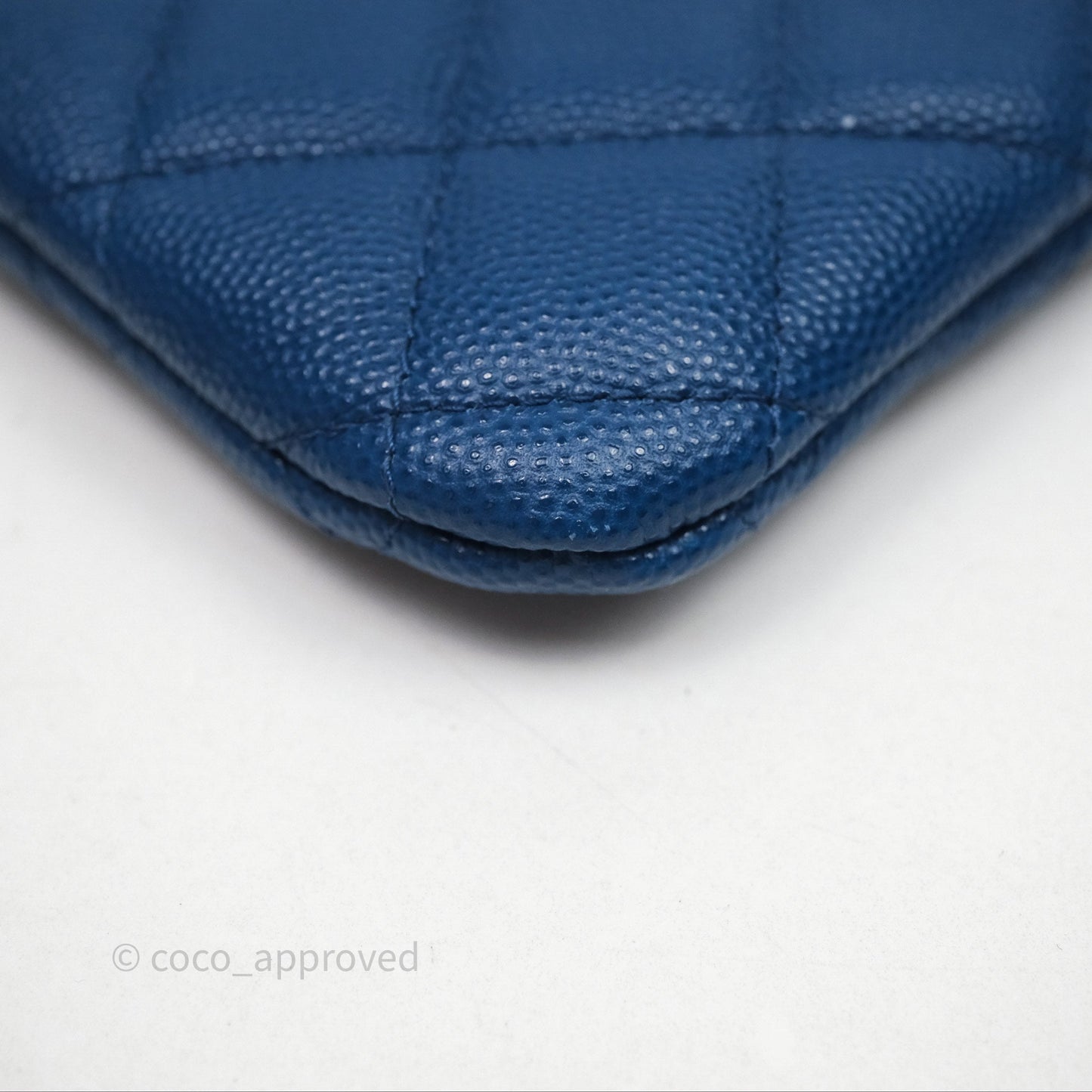 Chanel Large O Case Boy Blue Caviar Ruthenium Hardware