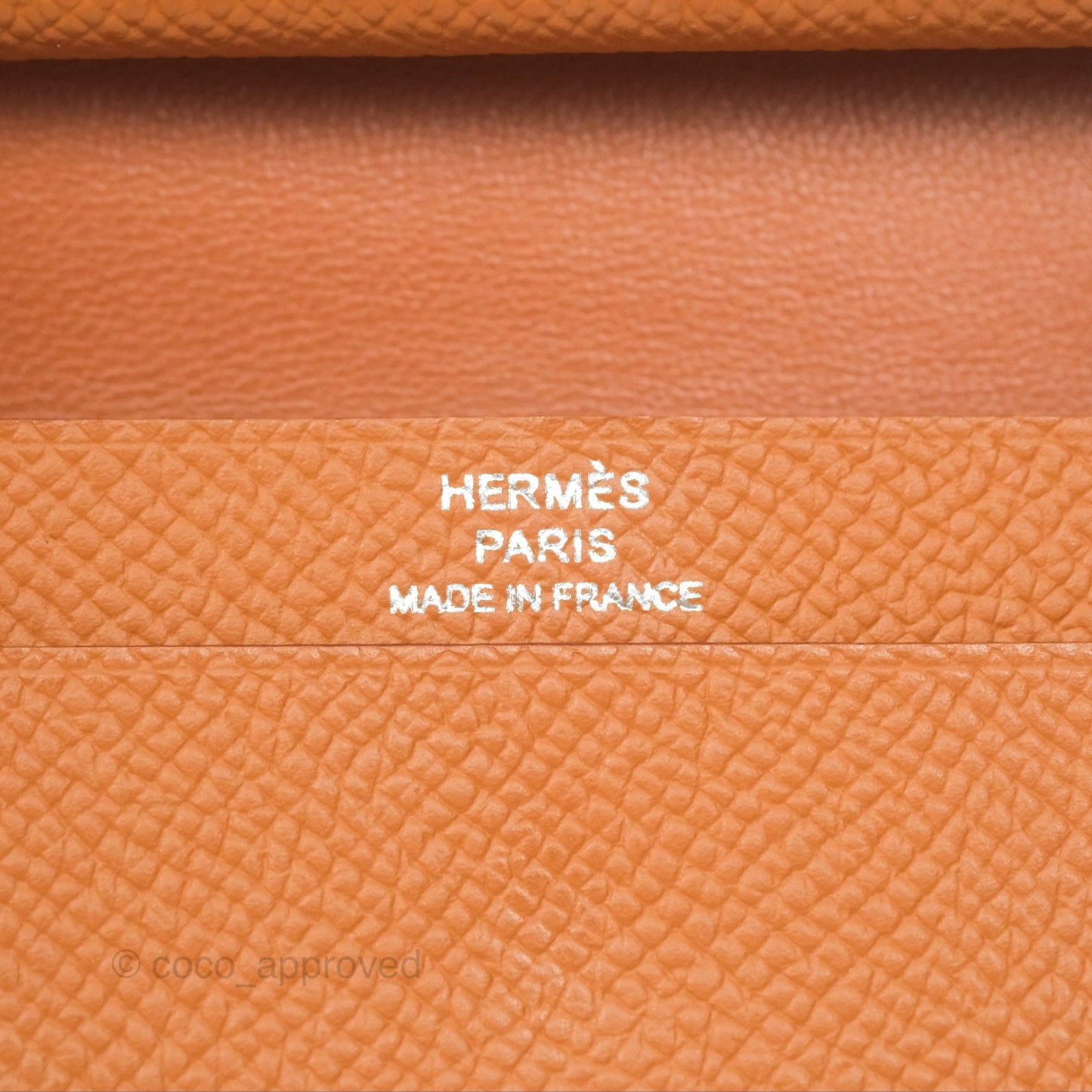 Hermes Bearn Mini Wallet Gold Epsom Palladium Hardware