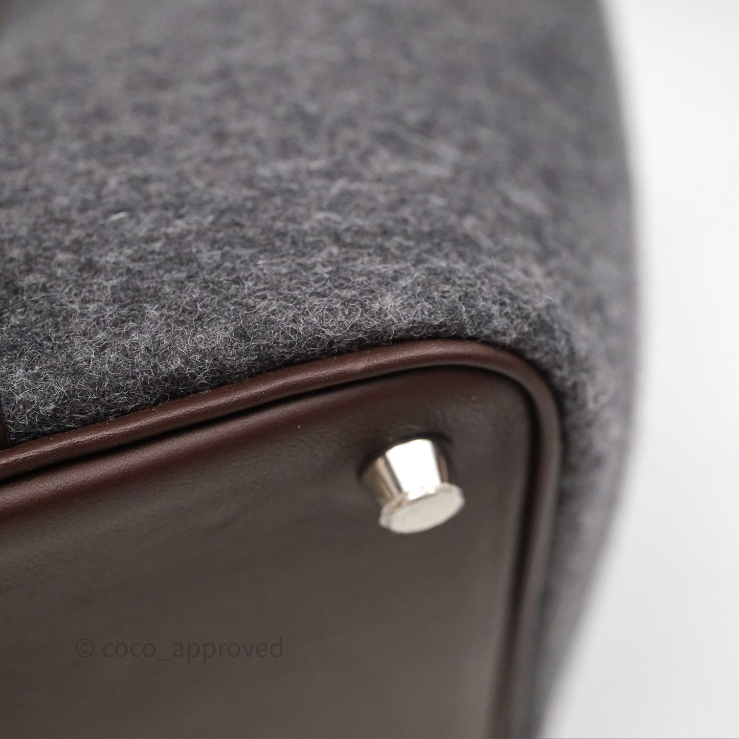 Hermès Picotin 18 Feutre/Veau Swift AE Gris Moyen/Havai Palladium Hardware