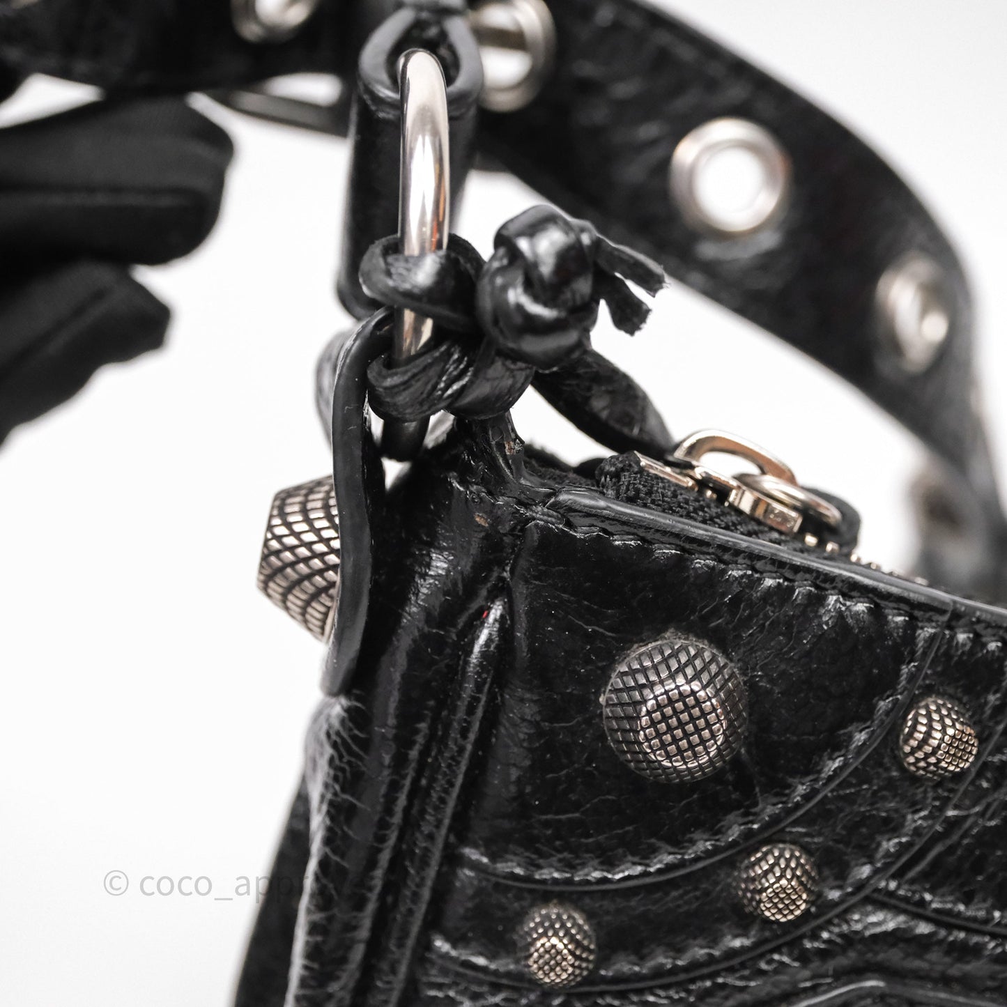 Balenciaga Le Cagole Shoulder Bag Black Calfskin Silver Hardware