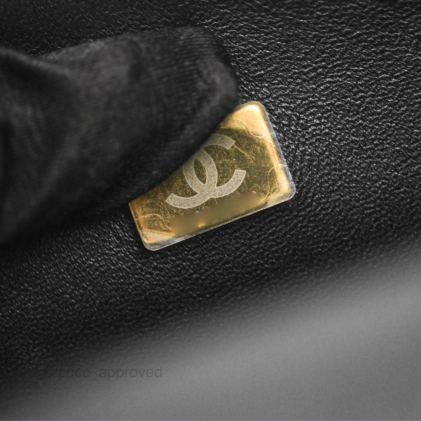 Chanel Small Chain Around Boy Quilted Black Caviar Aged Gold Hardware