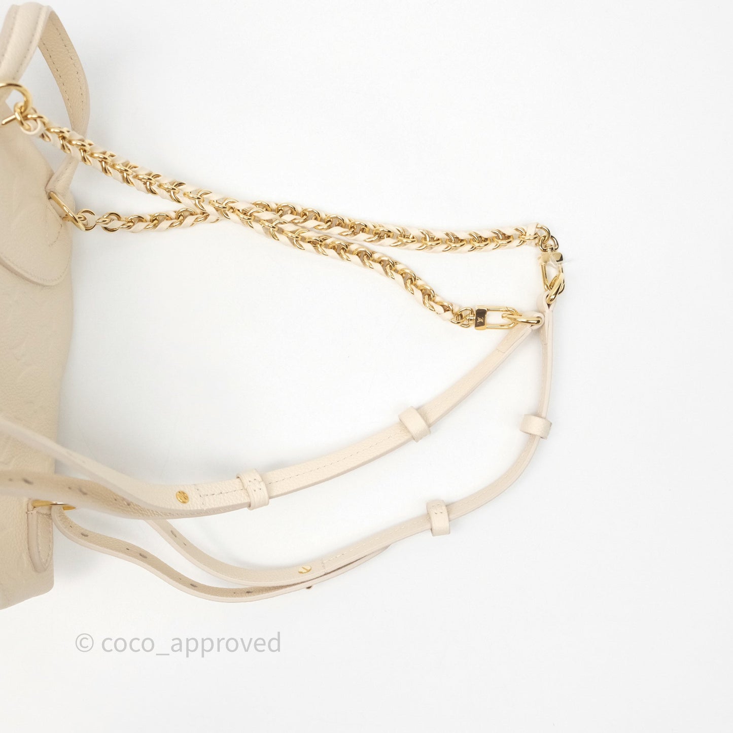 Louis Vuitton Backup Cream Monogram Empreinte Leather