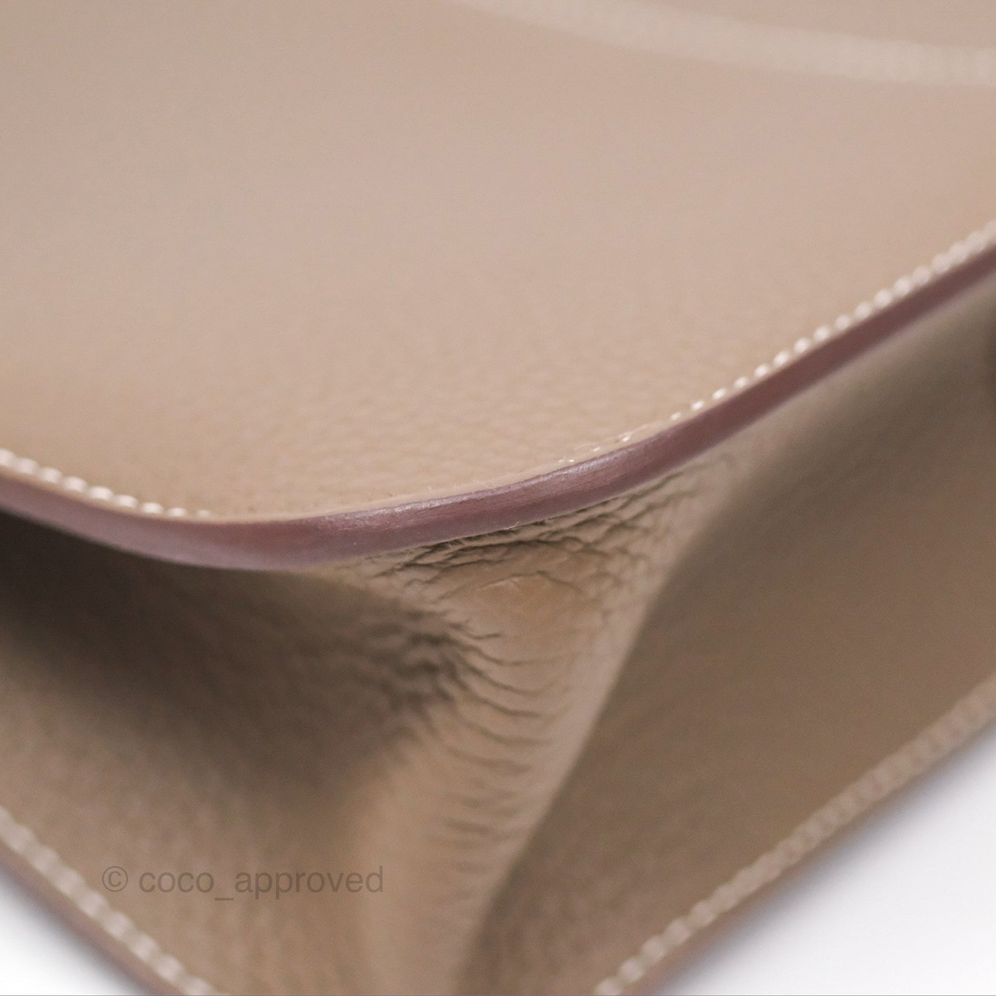 Hermès Halzan 25 Etoupe Clemence Palladium Hardware